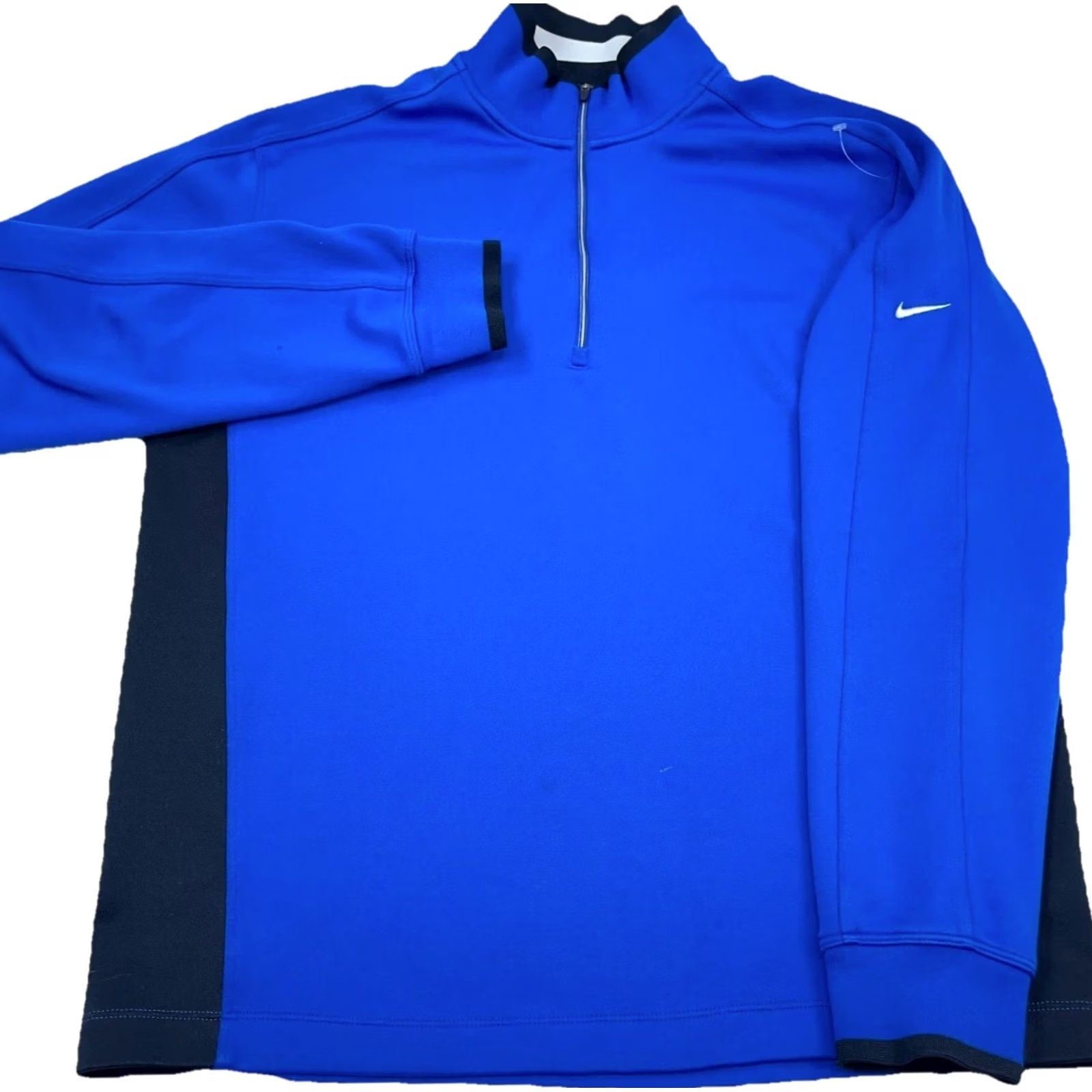 Nike Nike Golf Sweatshirt Men Medium Royal Blue Pullover Quarter Zip Dri Fit Sweater Size US M / EU 48-50 / 2 - 2 Thumbnail
