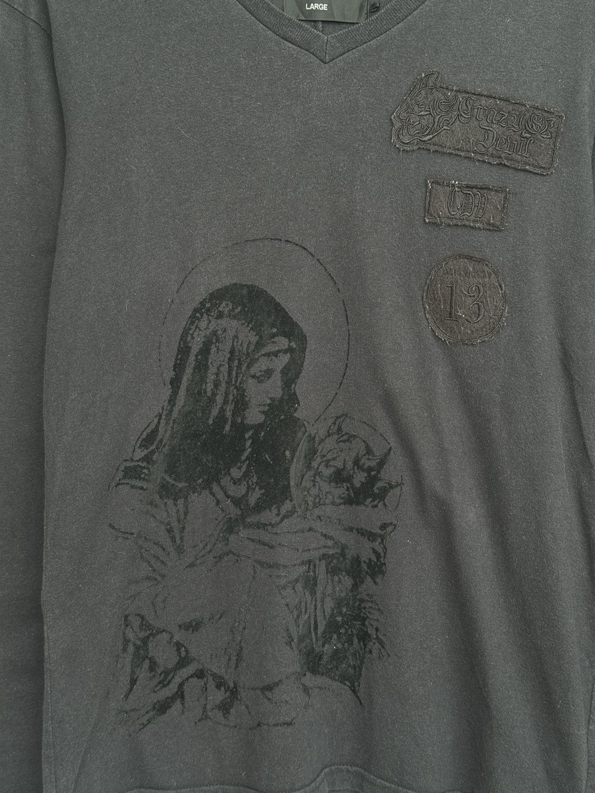 Japanese Brand Punk! Crazy Devil Skulls Punk Poem Riot Longsleeves Size US L / EU 52-54 / 3 - 2 Thumbnail