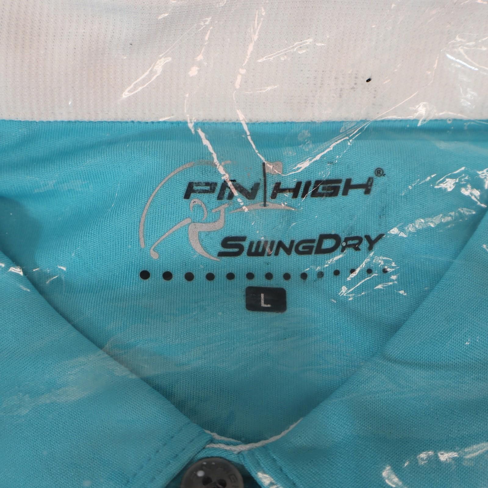 Other Pin High Tech Golf Polo Light Blue Trim Men's Large NEW NWT Size US L / EU 52-54 / 3 - 2 Thumbnail