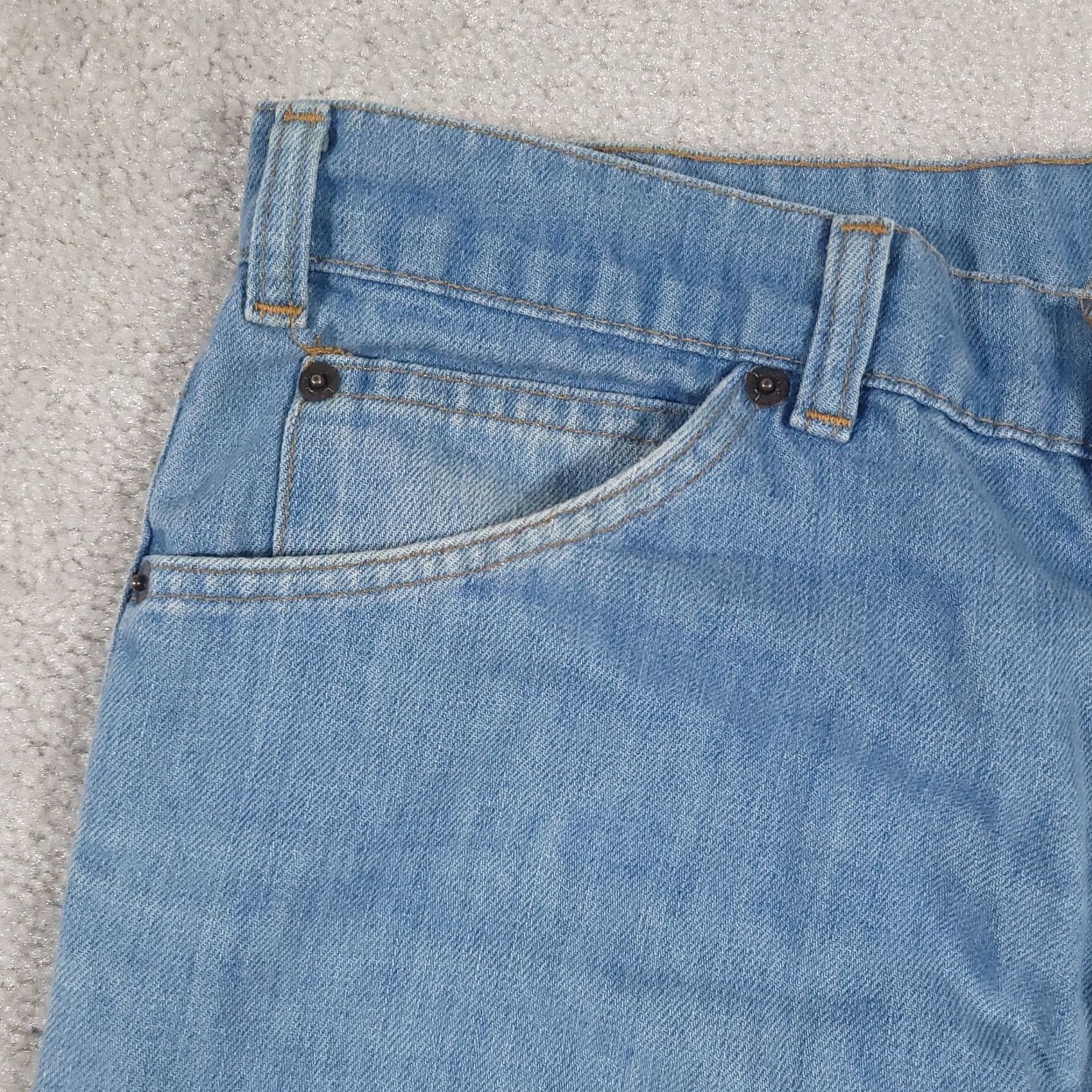Levi's VINTAGE Levi's 22247 Jeans Mens 34x29 Blue Denim Talon Zipper Straight USA 80s Size US 34 / EU 50 - 4 Thumbnail