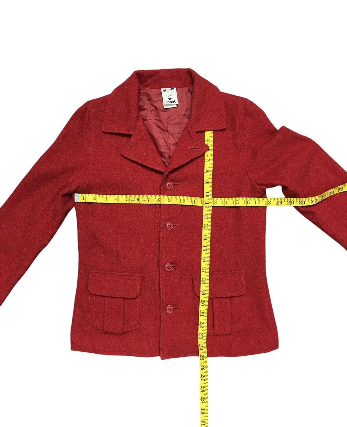 Japanese Brand × X-Girl X-GIRL wool coat jacket button up Size S / US 4 / IT 40 - 9 Thumbnail