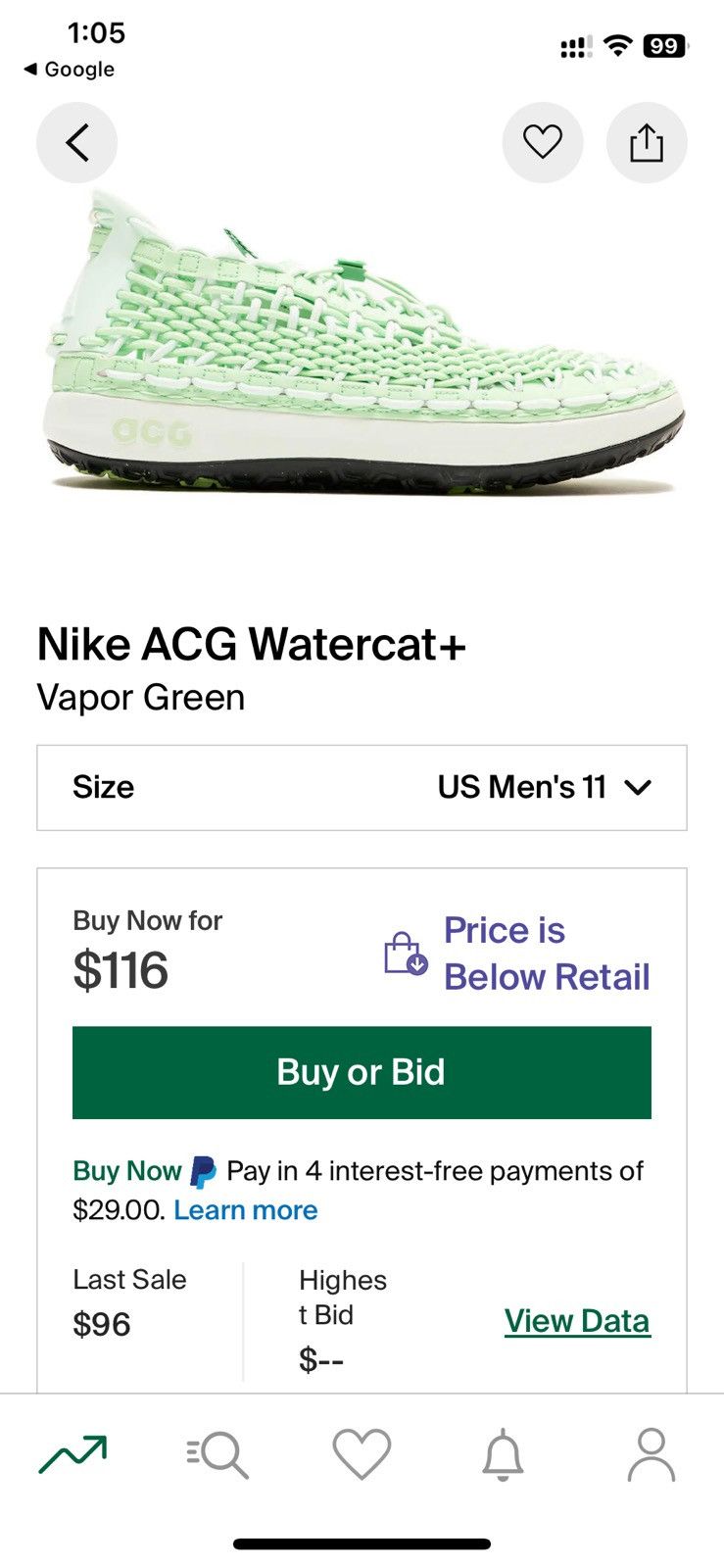 Nike × Nike ACG ACG Watercat Size US 11 / EU 44 - 10 Thumbnail