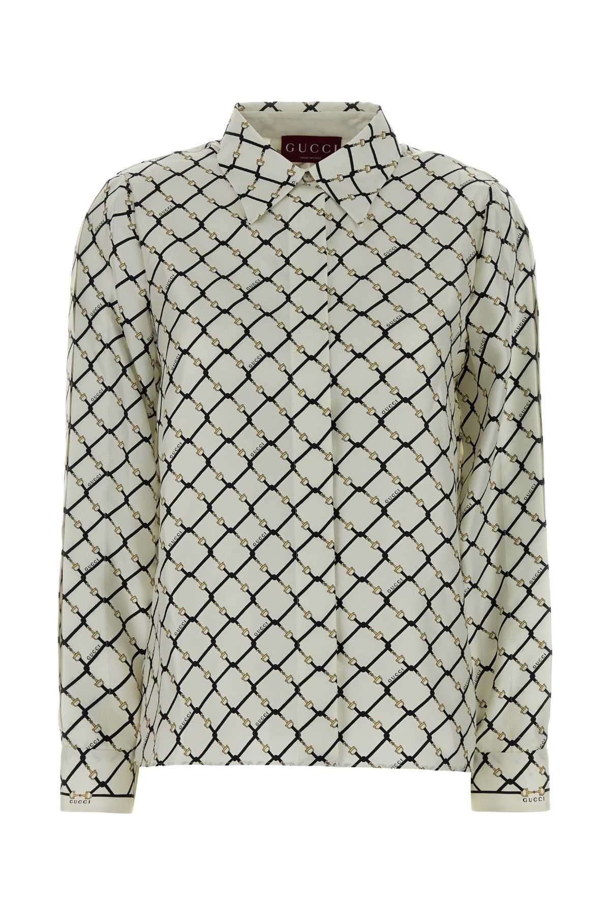Gucci Printed Silk Shirt Size M / US 6-8 / IT 42-44 - 1 Thumbnail