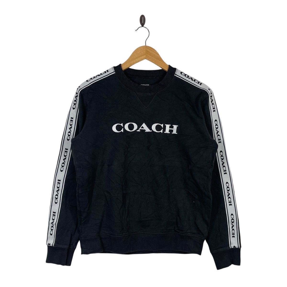 Coach COACH Logo Tape Crewneck Sweatshirt Made in Peru Size S Size US S / EU 44-46 / 1 - 1 Thumbnail