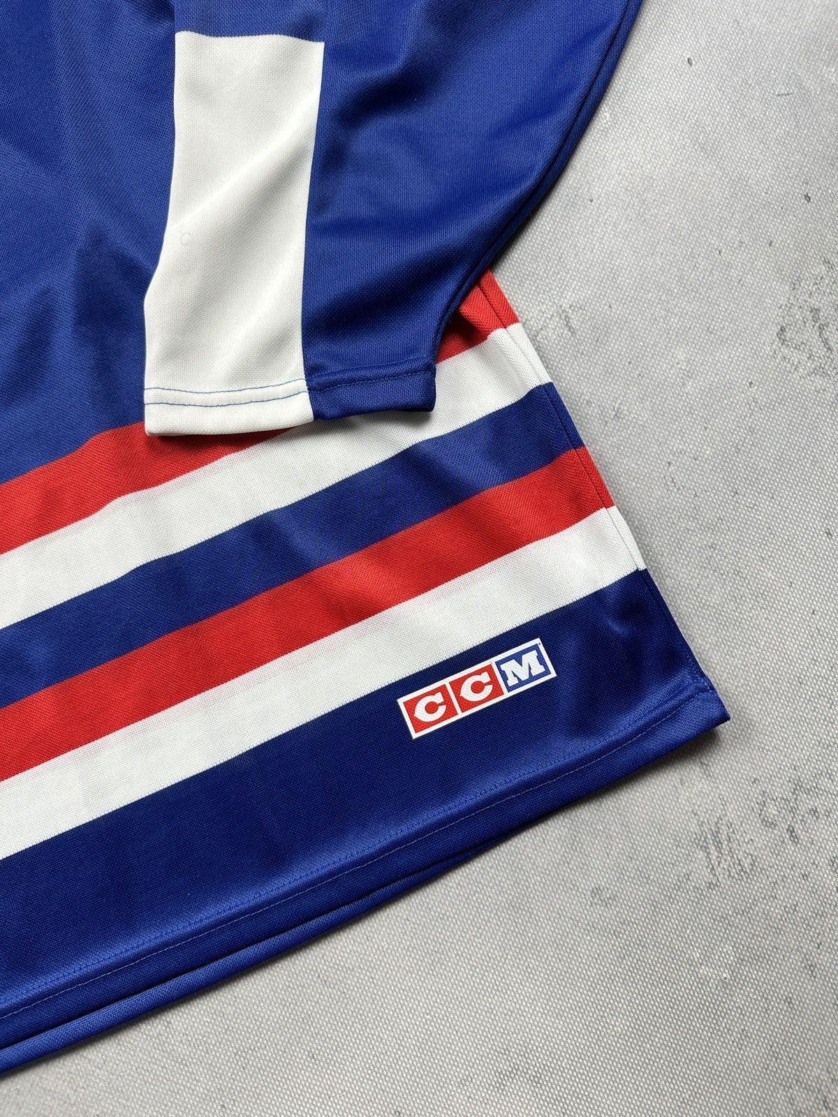 Ccm Vintage 90s Team USA Hockey CCM Rare Jersey Blue Red Large Size US L / EU 52-54 / 3 - 12 Thumbnail