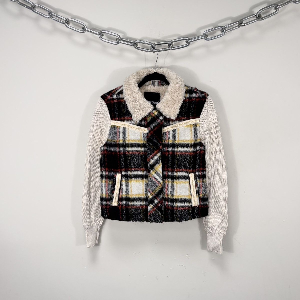 Desigual Desigual Women’s Checkered Fleece Lined Trucker Jacket Size M / US 6-8 / IT 42-44 - 1 Thumbnail