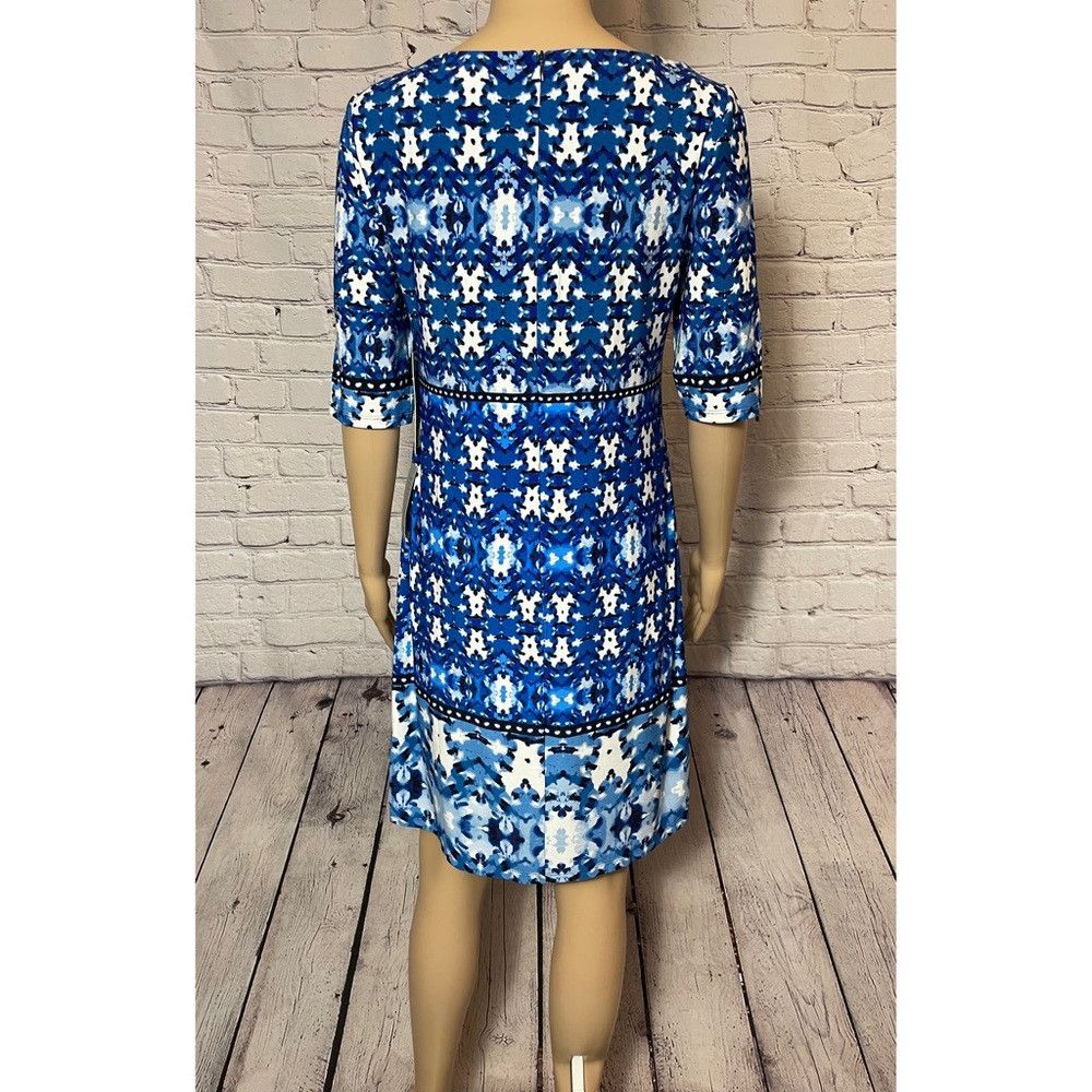 Other NWT New $128 Eliza J Elbow Sleeve Sheath Blue Dress Size 6 Size M / US 6-8 / IT 42-44 - 5 Thumbnail