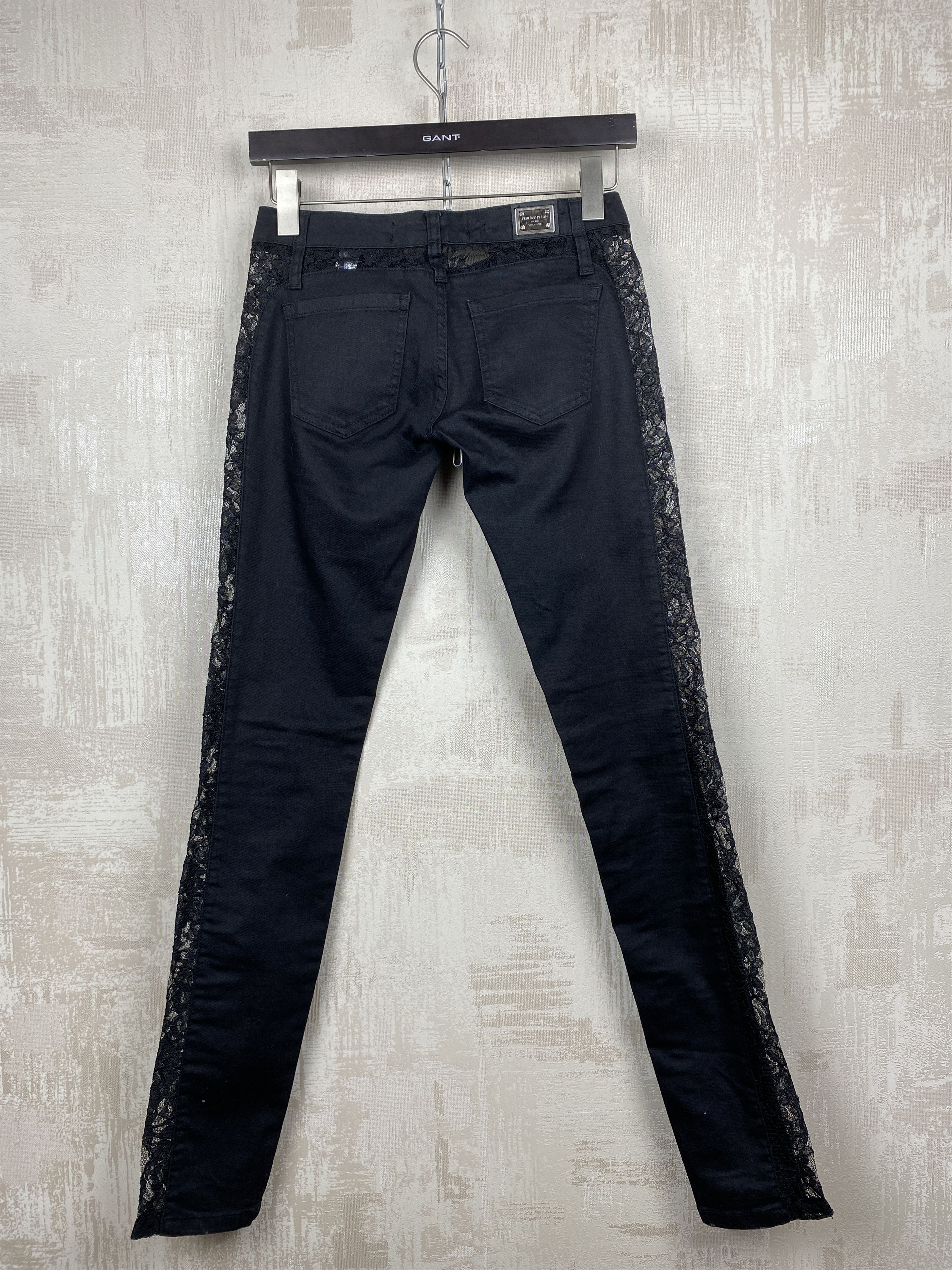 Philipp Plein Philipp Plein Black Diamond Y2K Lace Super Sexy Slim Jeans Size 26" / US 2 / IT 38 - 8 Thumbnail