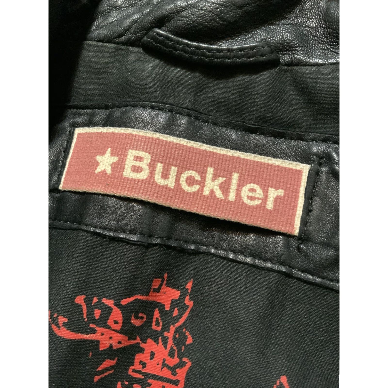 Vintage VINTAGE Andrew Buckler Faithful Unto Death Fidelis Usque Ad Mortem Leather Biker Jacket Mens M Black Leather Motorcycle Jacket Size US M / EU 48-50 / 2 - 4 Thumbnail