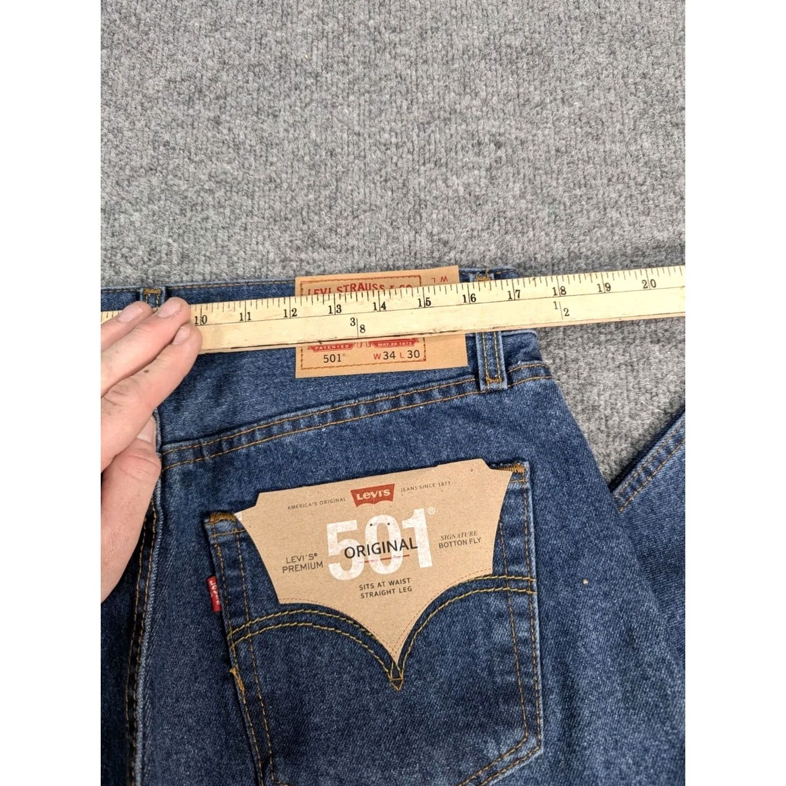 Levi's VINTAGE? No. Original Levis 501 Jeans - Jeans - Men - 34x30 - Blue - Button Fly - Straight - 501 - Levi's - Regular - 34 - 30in - New Size US 34 / EU 50 - 7 Thumbnail