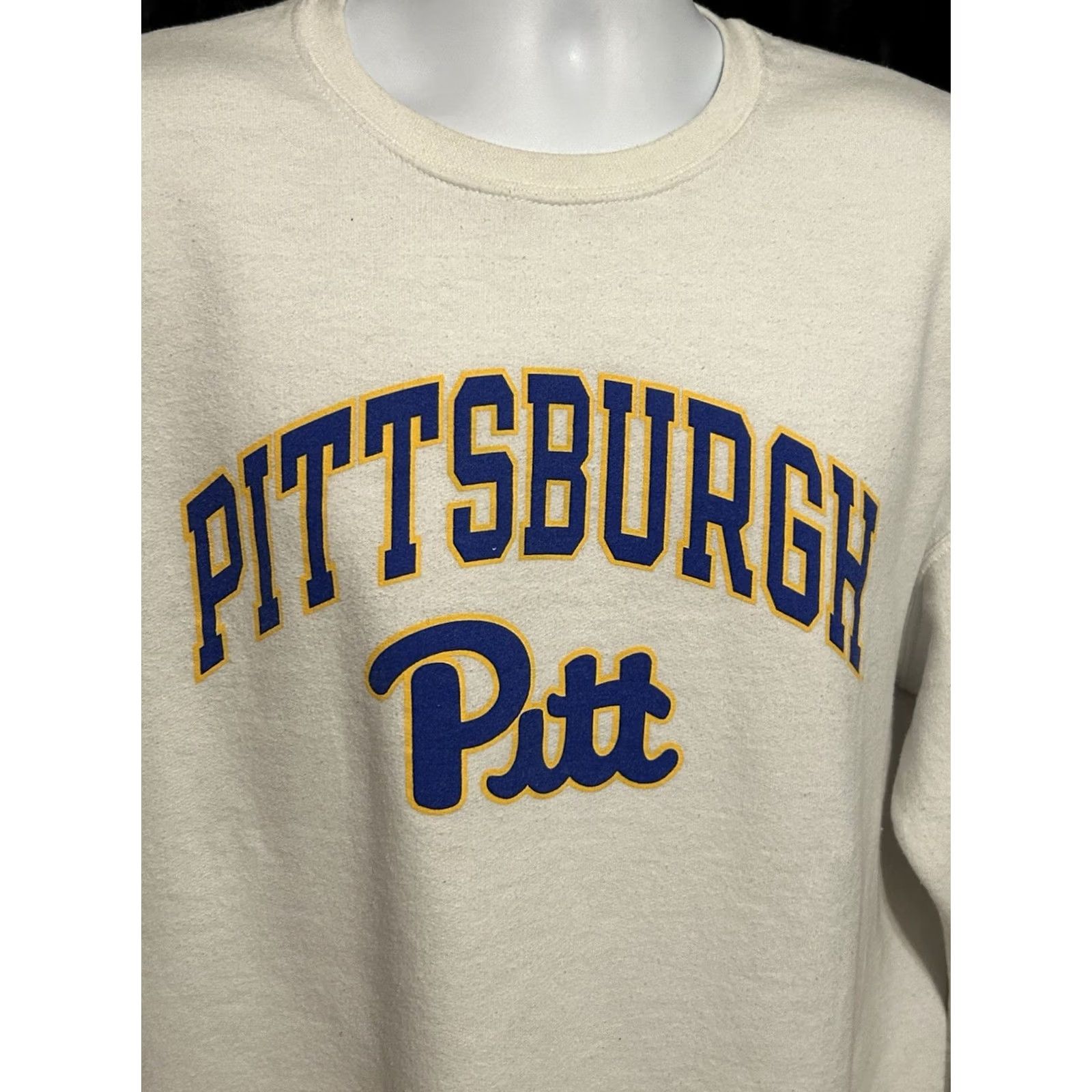 Vintage VINTAGE Russell Pitt Panthers Pullover Sweatshirt Adult Large White Pitt University Graphic Print 2000s Mens Size US L / EU 52-54 / 3 - 4 Thumbnail
