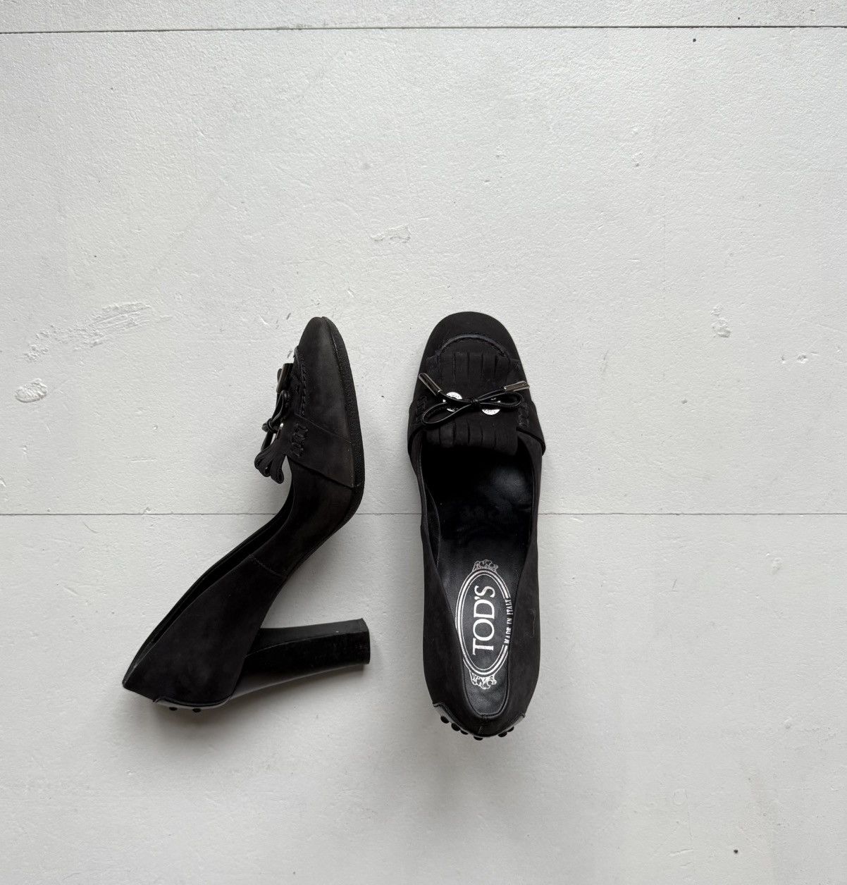 Tod's Tod’s Heels Black/Dark Grey Size US 6 / IT 36 - 2 Thumbnail