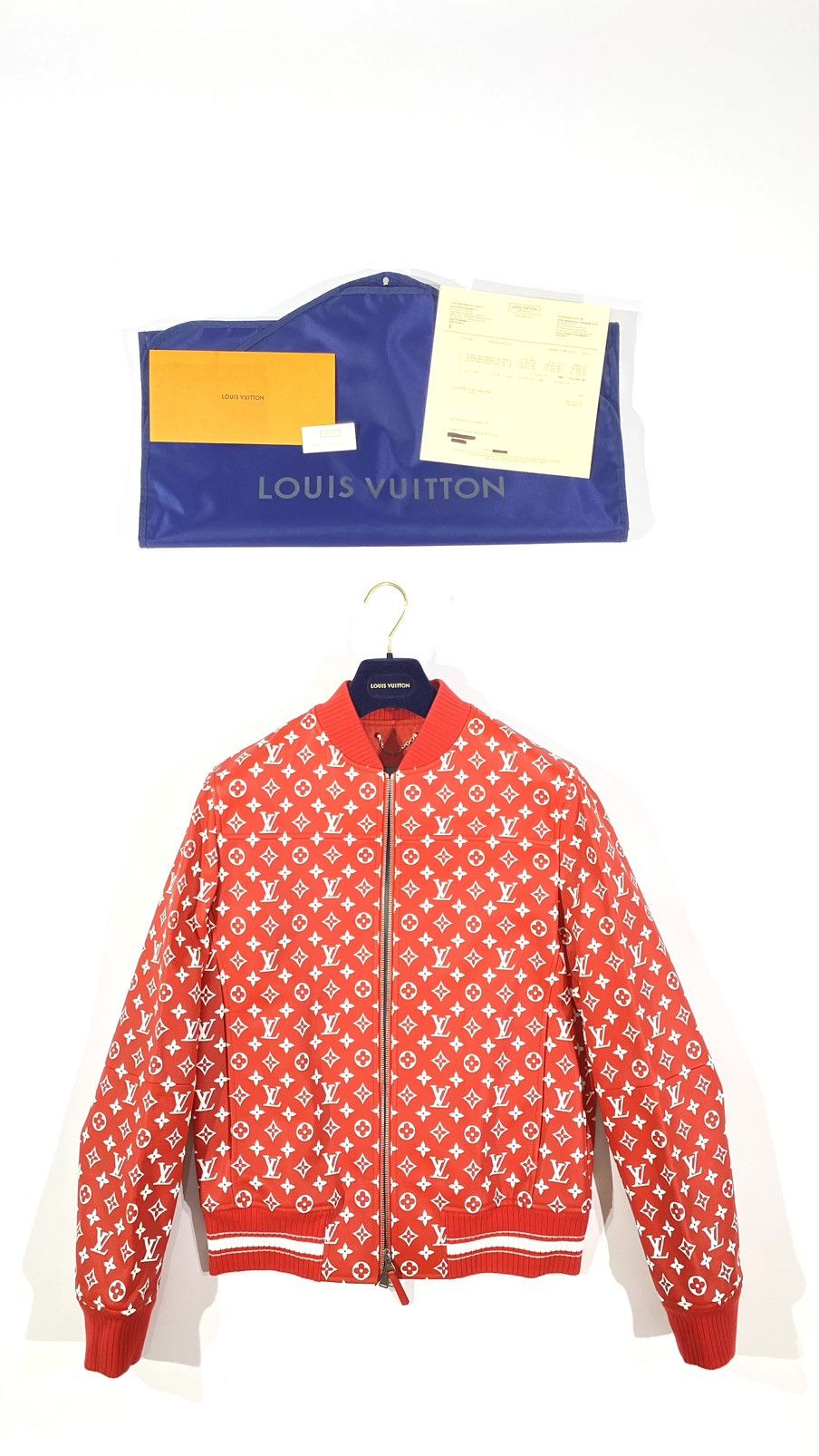 Louis Vuitton × Supreme Louis Vuitton X SUPREME 48 Leather Baseball jacket Size US M / EU 48-50 / 2 - 1 Thumbnail