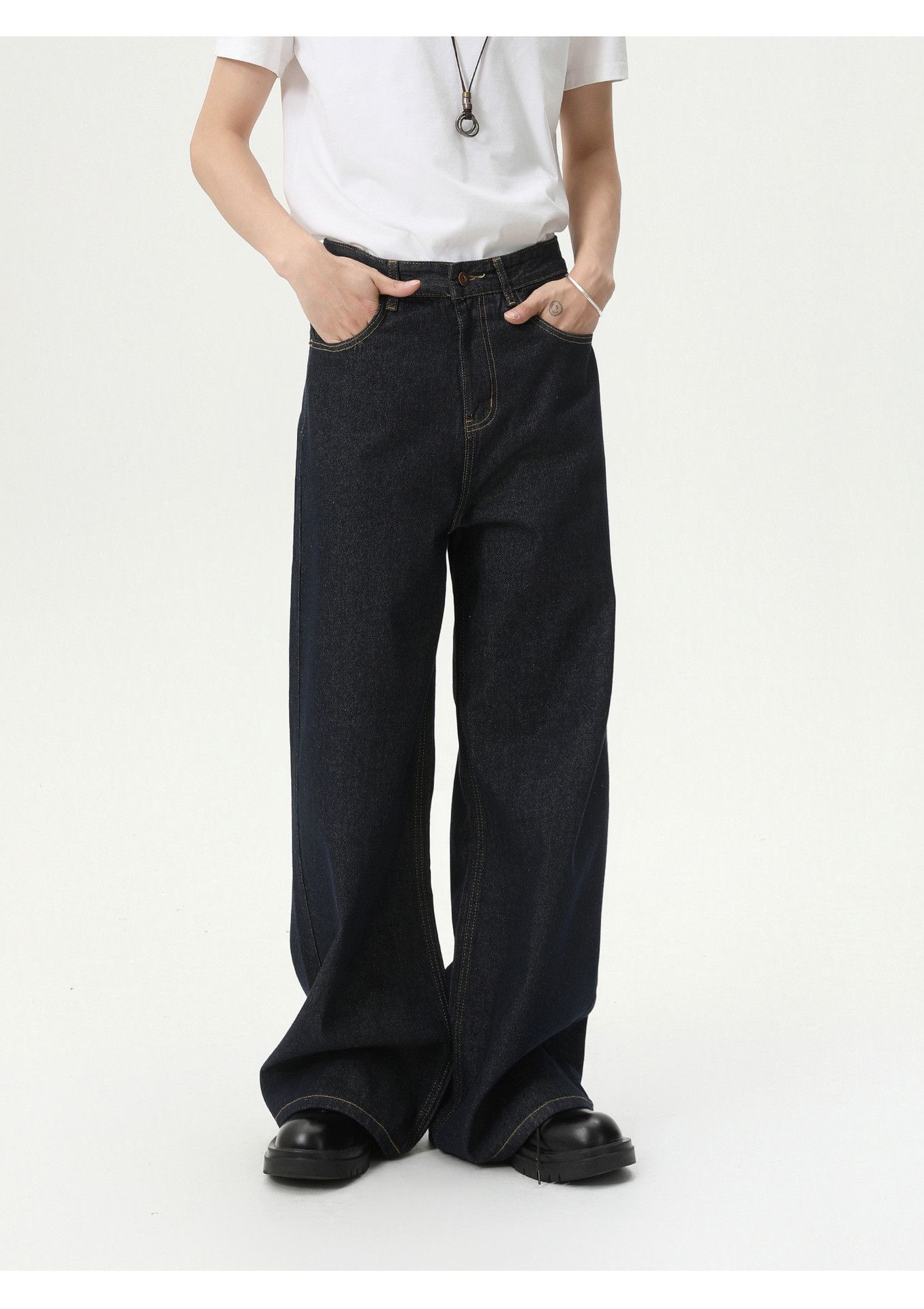 Japanese Brand Retro Vibe casual straight leg wide-leg loose jeans Size US 32 / EU 48 - 1 Thumbnail