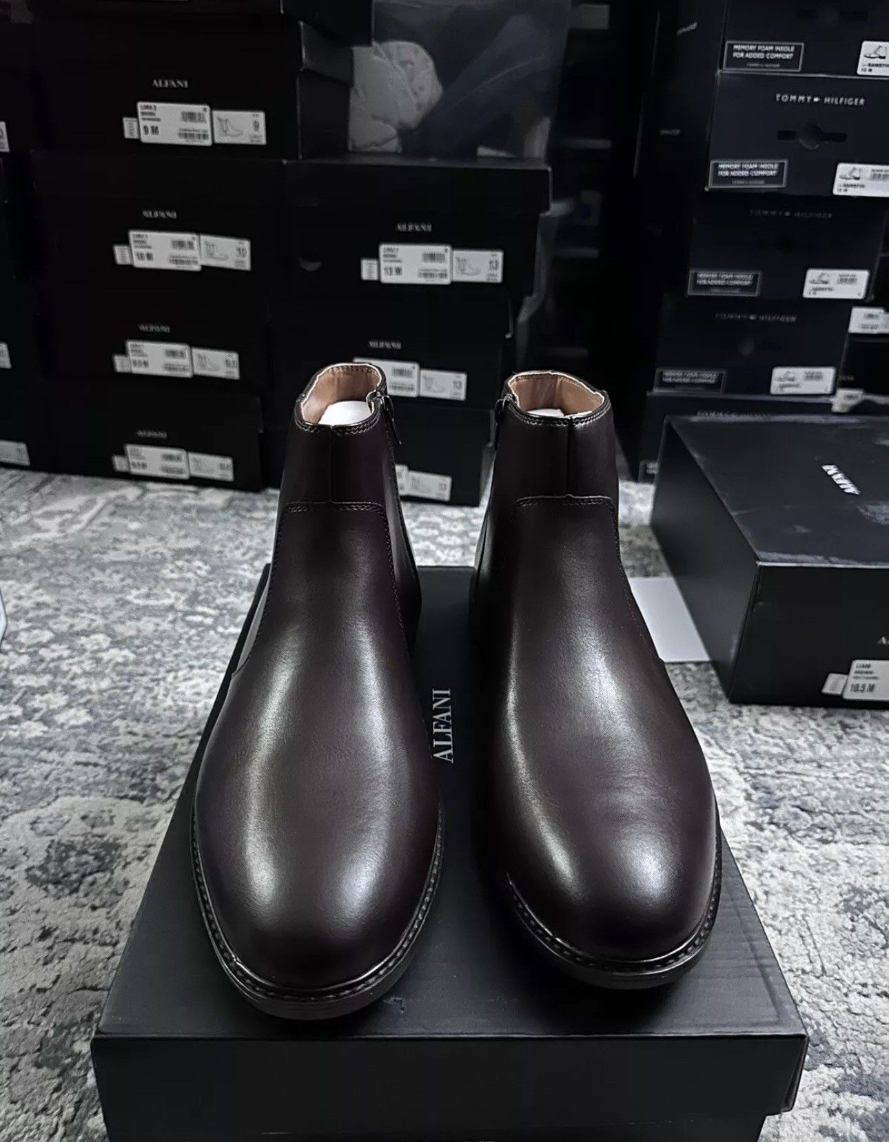 Alfani Alfani Liam Side Zip Chelsea Boots Men’s Size 12 Espresso Size US 12 / EU 45 - 3 Thumbnail