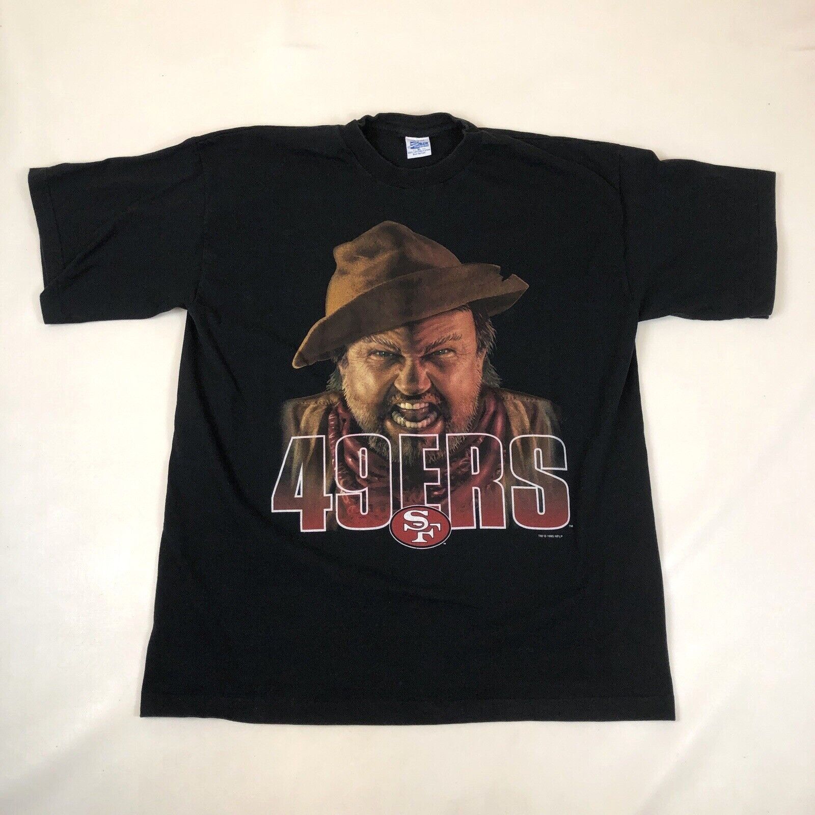 Vintage Salem San Francisco 49ers Gold Miner Black NFL T-Shi