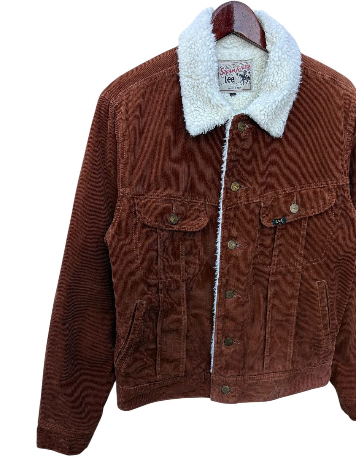 Lee Lee Storm Rider Corduroy Sherpa Lining Faded Sleeve Jacket Size US S / EU 44-46 / 1 - 5 Thumbnail