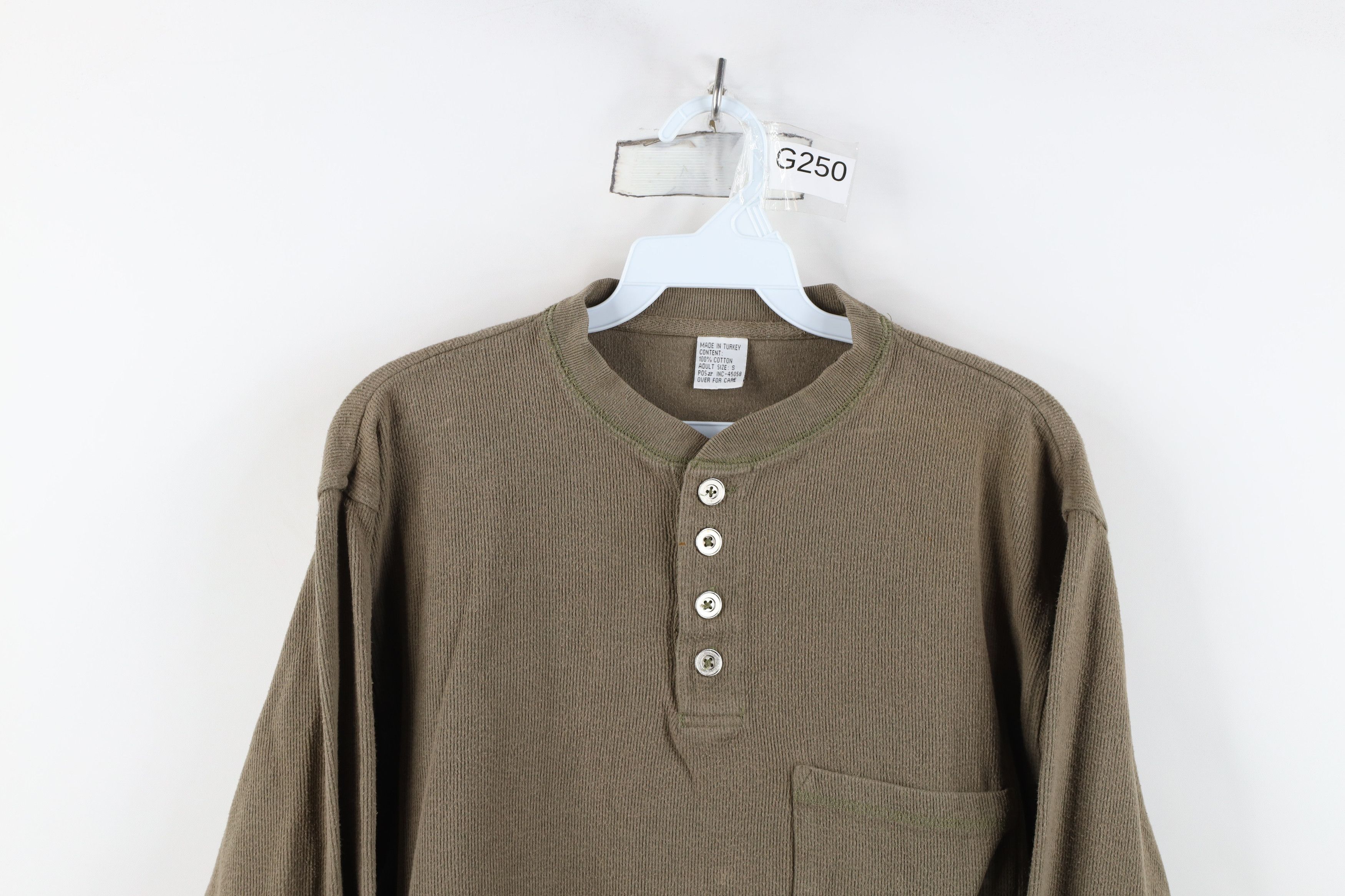 Vintage Vintage 90s Streetwear Ribbed Long Sleeve Henley T-Shirt Size US S / EU 44-46 / 1 - 2 Thumbnail