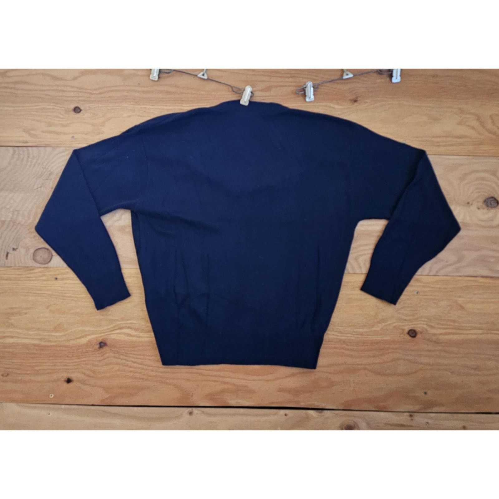 Other Andrew Rohan Sweater Navy Blue Pullover Acrylic Sz L 80s Size US L / EU 52-54 / 3 - 2 Thumbnail
