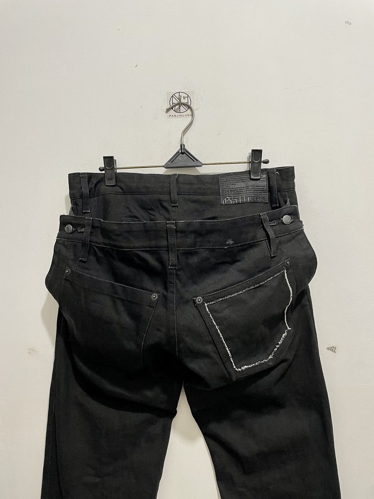 image of Avant Garde x If Six Was Nine Sendoffer2000S John Galliano Double Waist Denim Pants in Black (Size 