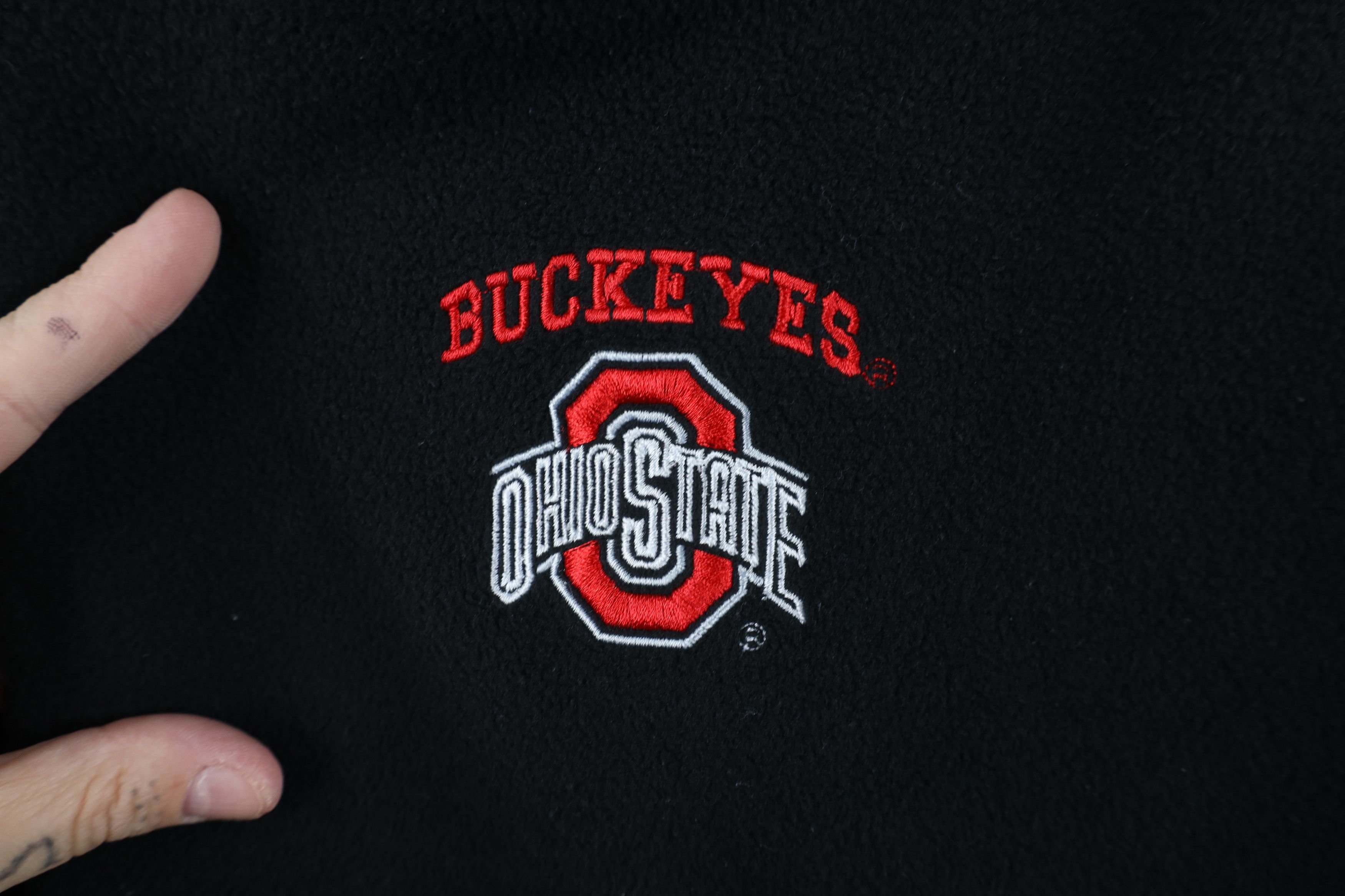 Vintage Vintage 90s Spell Ohio State University Fleece Sweater Black Size US XXL / EU 58 / 5 - 4 Thumbnail