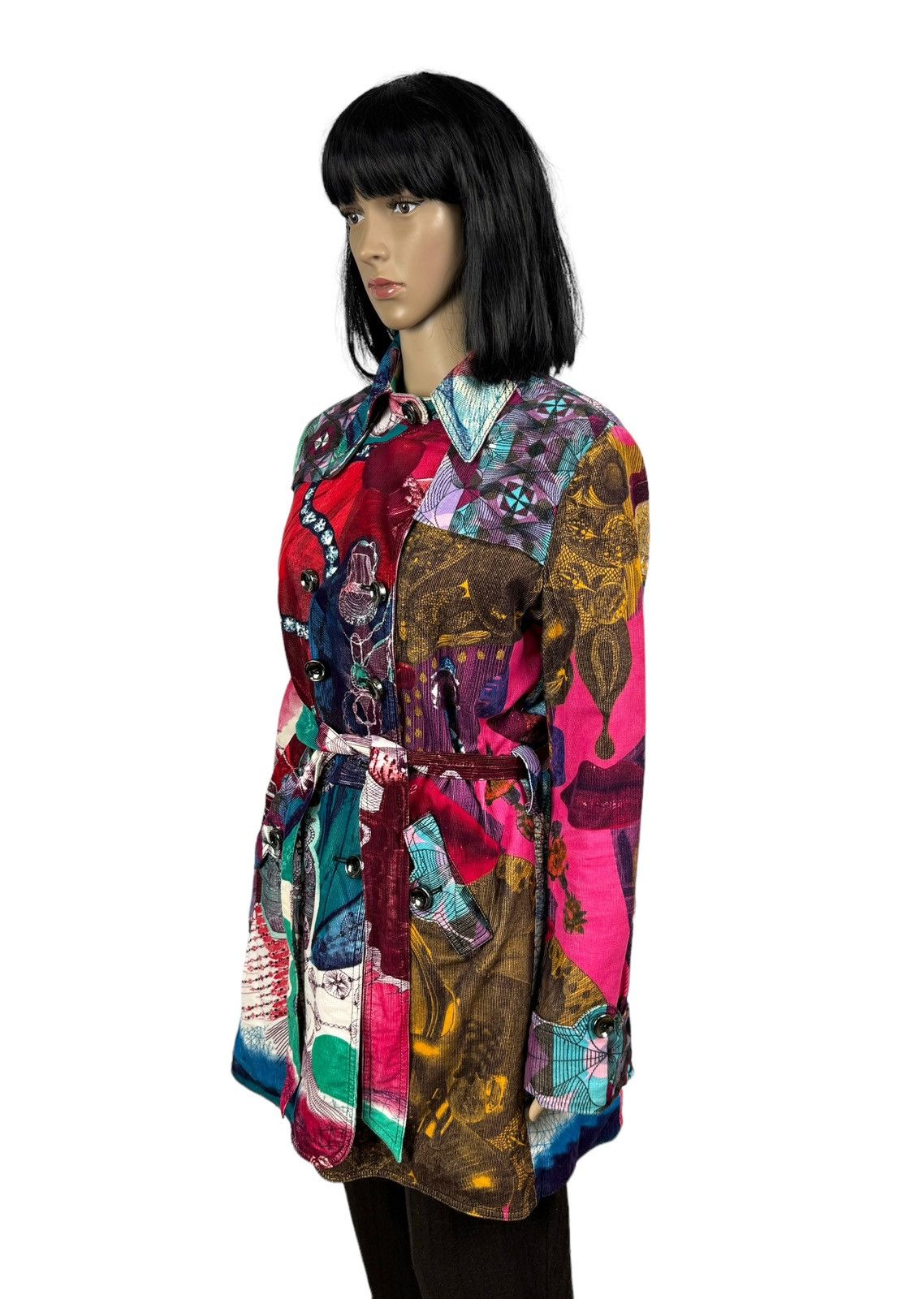 Custo Barcelona Custo Barcelona Corduroy Printed Trench-Coat Warm size 42 Size M / US 6-8 / IT 42-44 - 5 Thumbnail