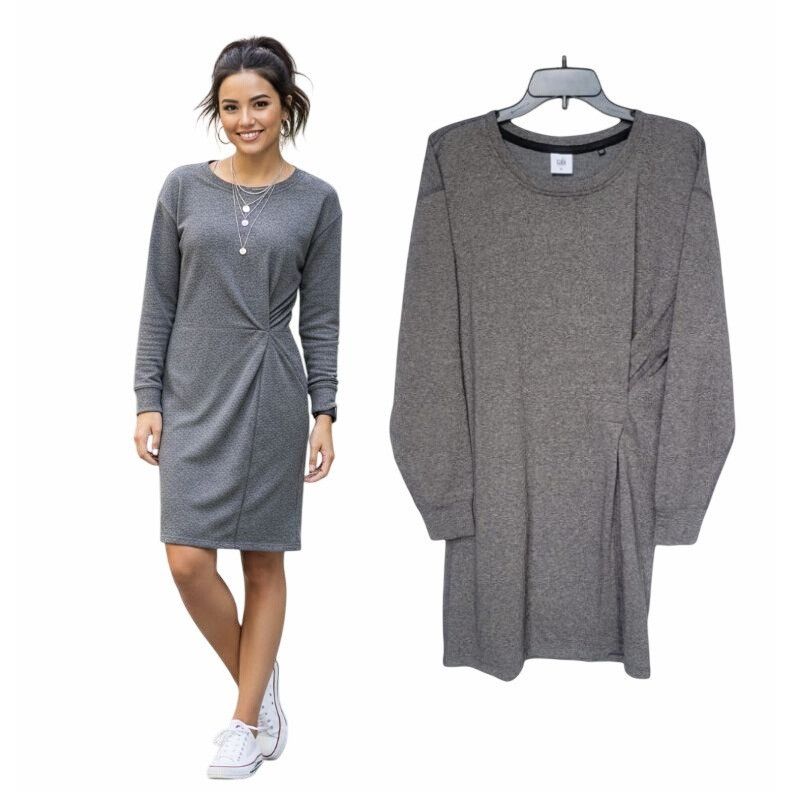 Other ⭐Cabi Womens Dress Sweatshirt Size M Gray Put On 3650 Pleate Size M / US 6-8 / IT 42-44 - 1 Thumbnail