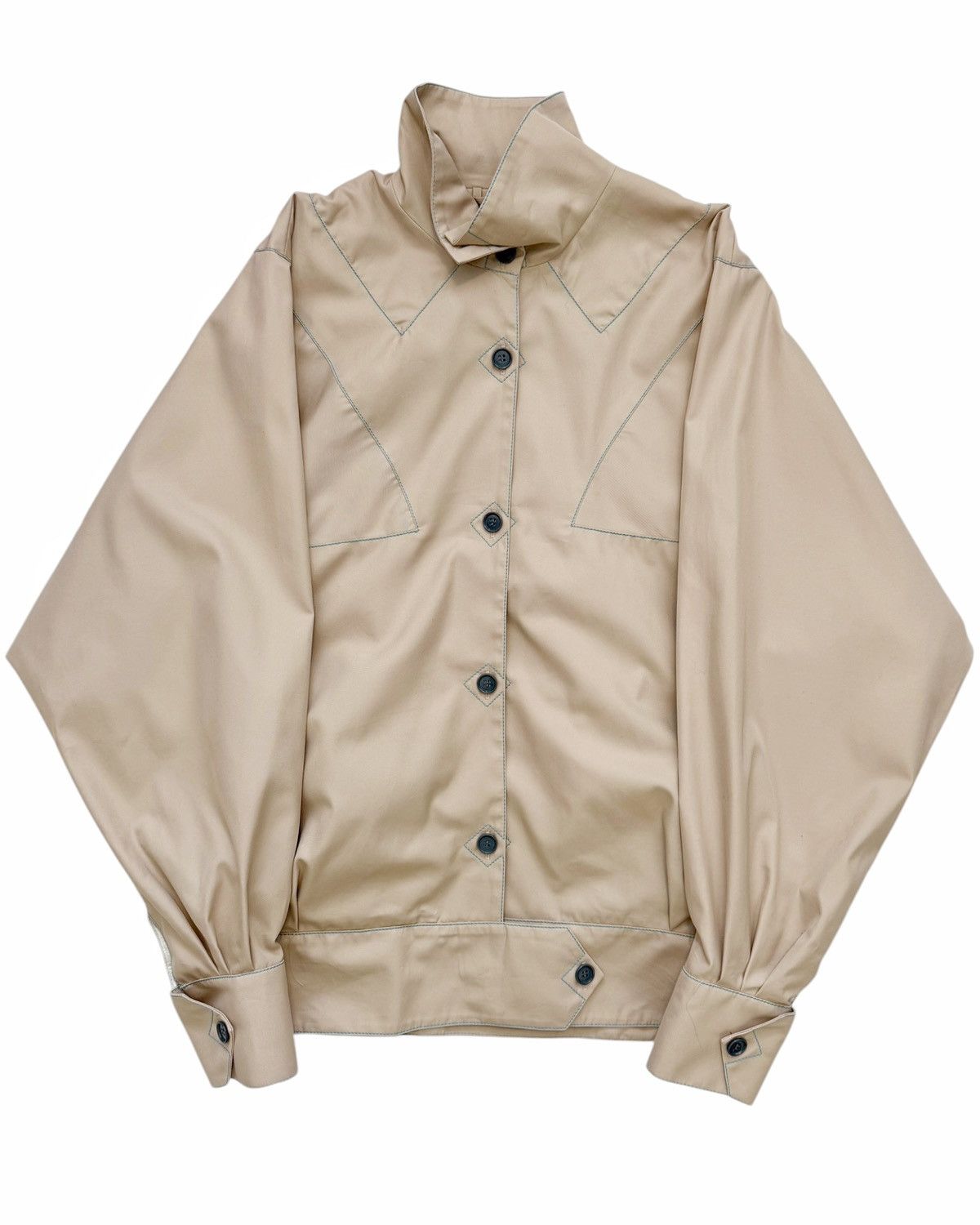 Kiko Kostadinov SS23 Bran Khaki Baggy Jacket Size XS / US 0-2 / IT 36-38 - 4 Thumbnail