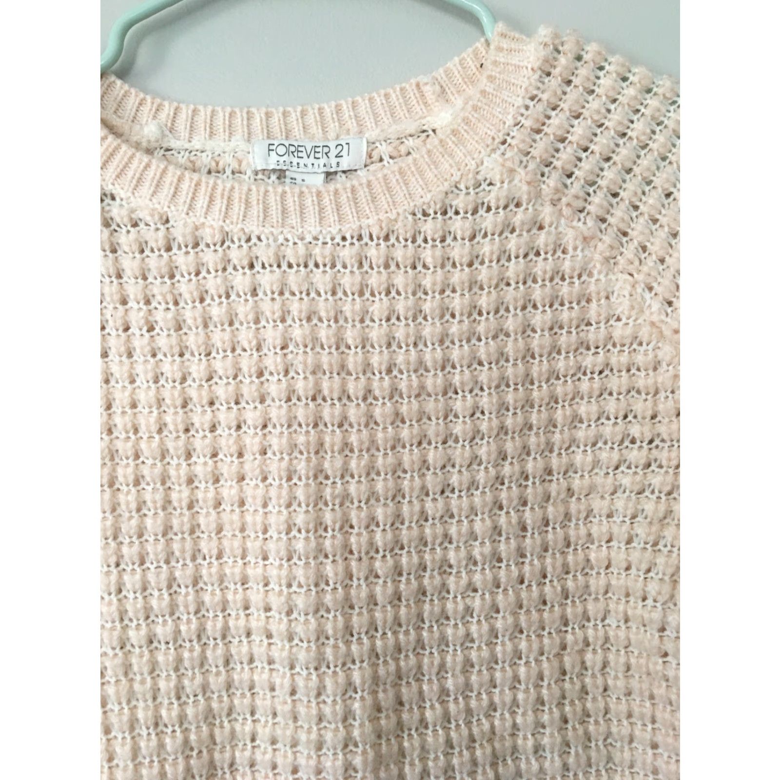 Forever 21 FOREVER 21 CHUNKY KNIT SWEATER Pale Pink SIZE SMALL Women S Round Neck Pullover Casual Knit Pre-owned Vintage: No Size S / US 4 / IT 40 - 3 Thumbnail