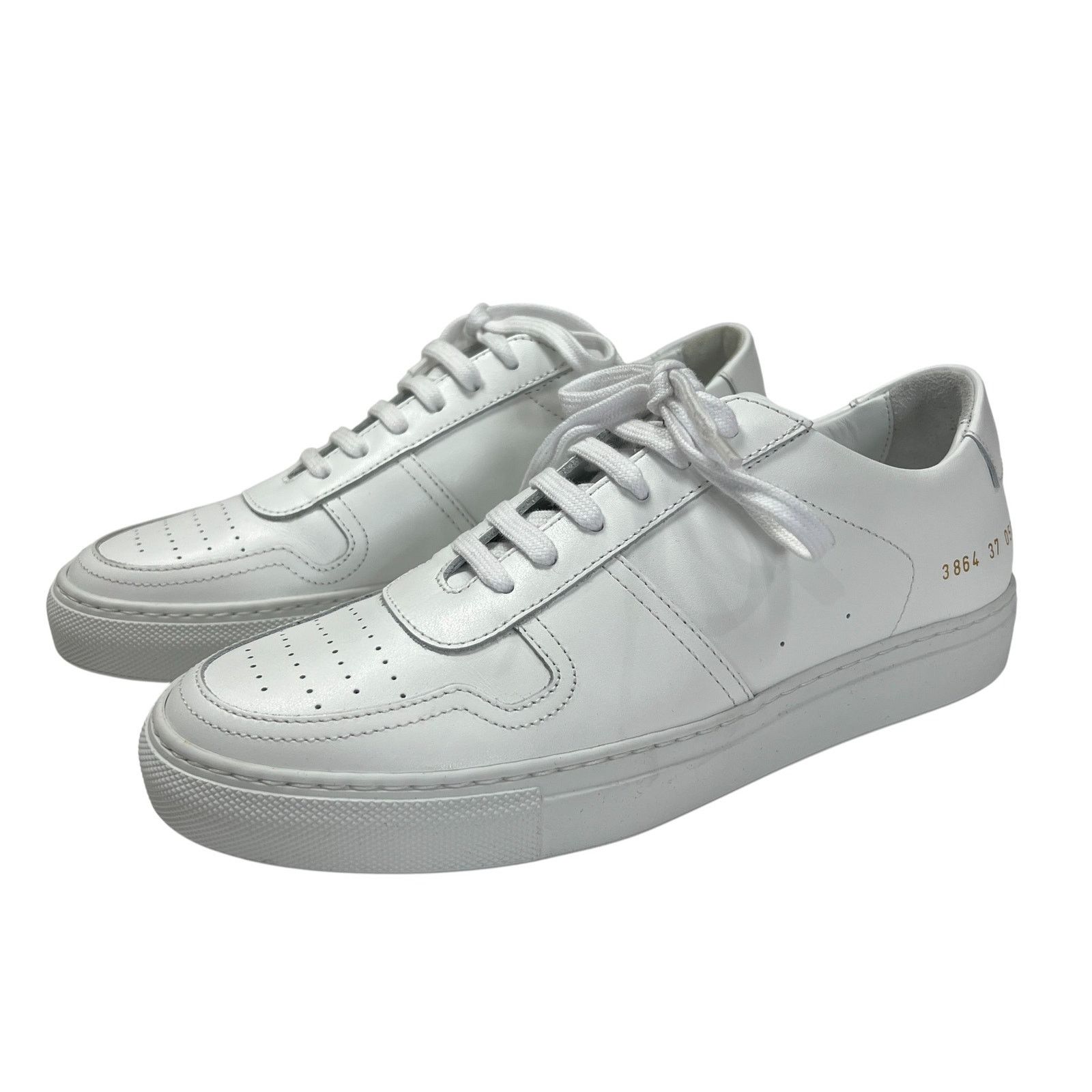 Common Projects Common Projects BBall Low White Leather Sneakers EU37 Size US 6.5 / IT 36.5 - 2 Thumbnail