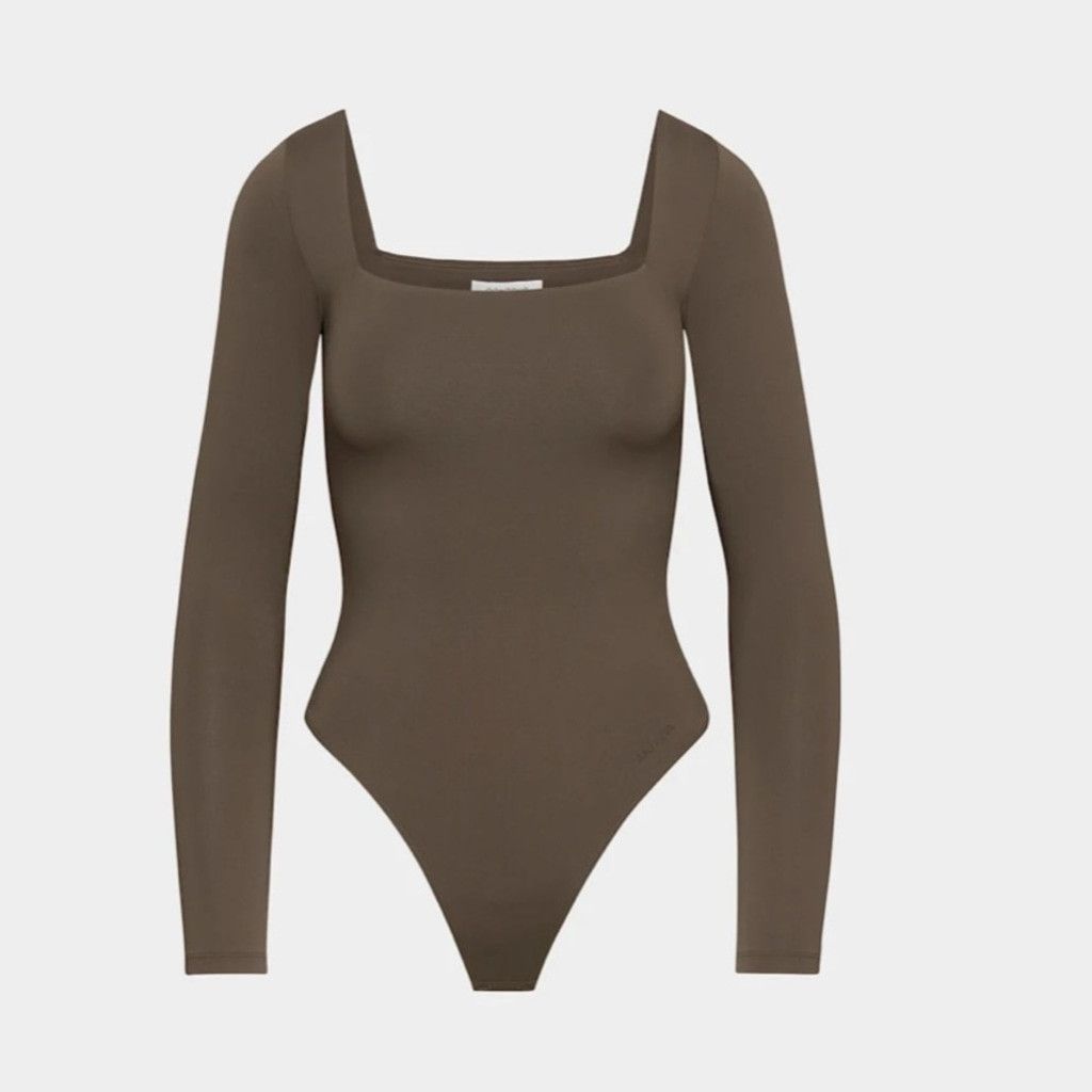 Other BABATON ARITZIA Body Brown Squareneck Long Sleeve Bodysuit S Size XXS / US 00 / IT 34 - 1 Thumbnail