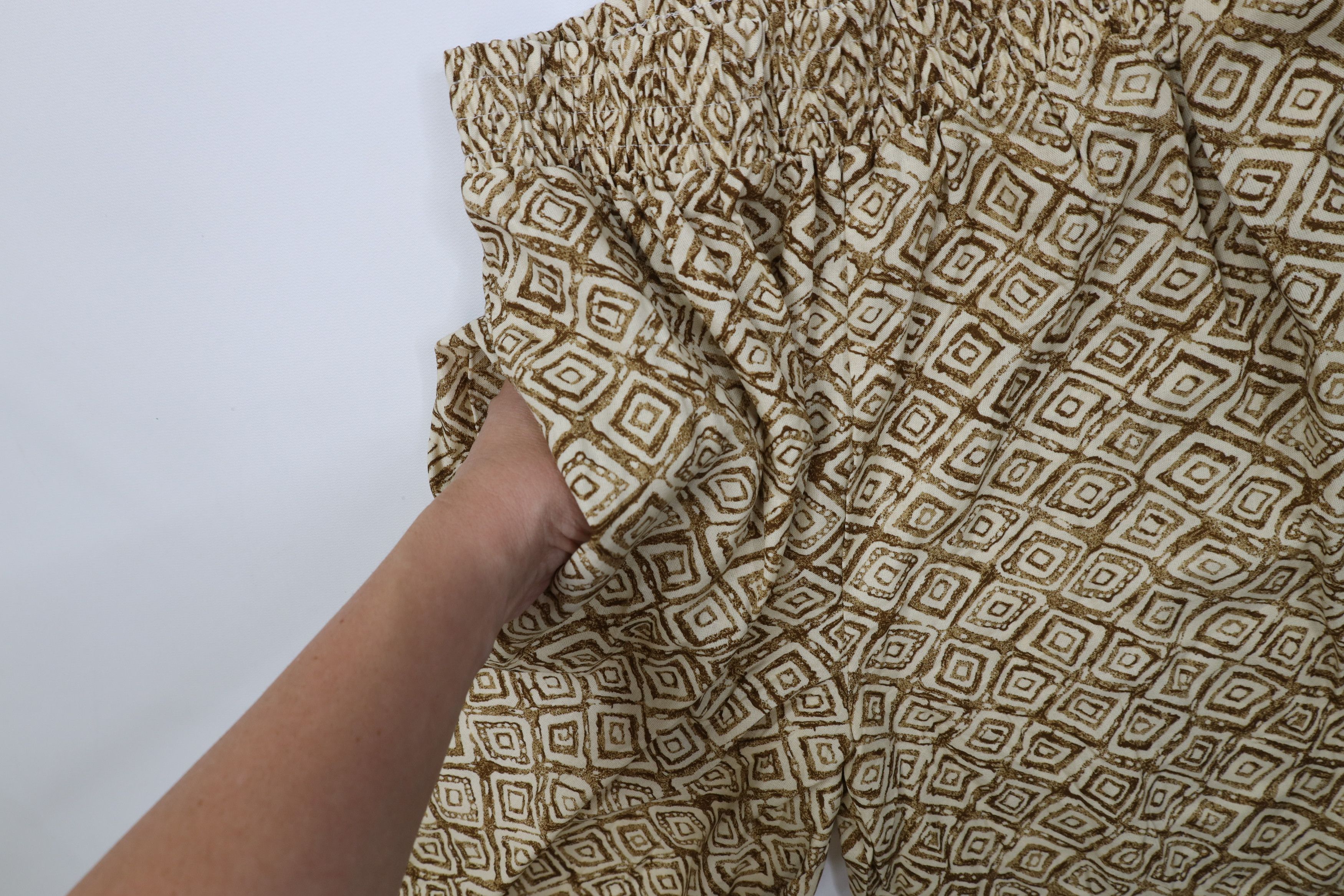 Vintage Vintage 90s Streetwear Geometric Rayon Tapered Leg Pants USA Size 26" / US 2 / IT 38 - 6 Thumbnail