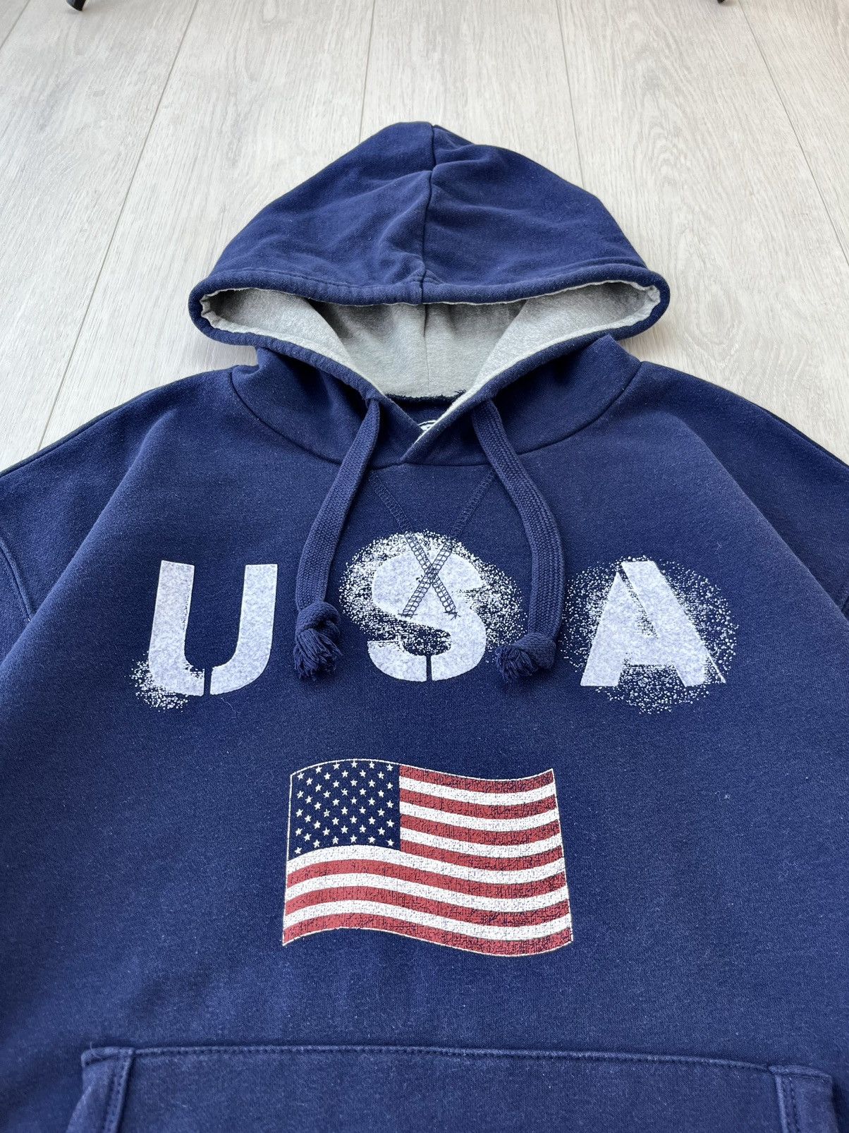 Vintage USA Flag Hoodie Big Logo Like Polo Ralph Lauren Y2K Vintage Size US M / EU 48-50 / 2 - 4 Thumbnail