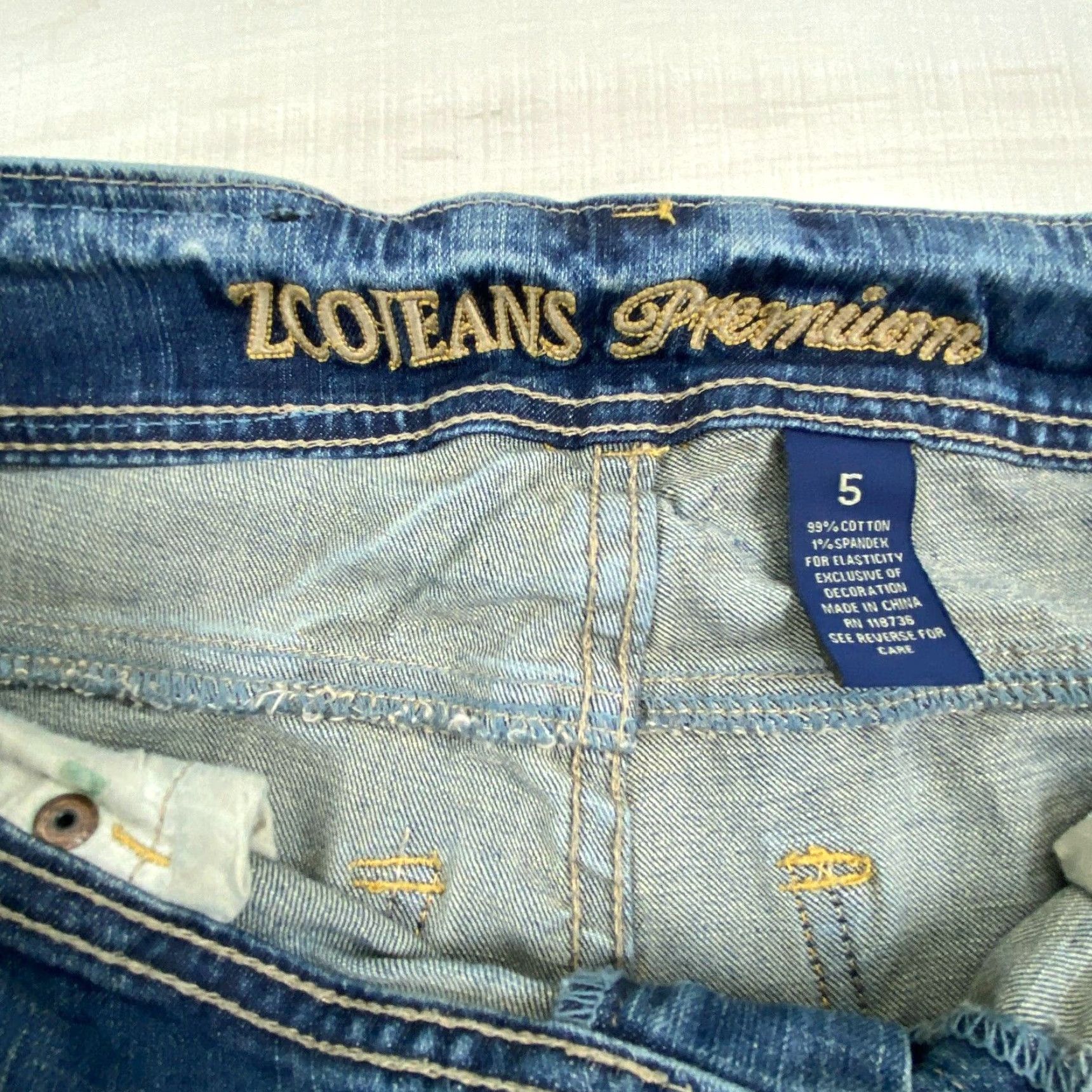 Vintage ZCO Jeans Womens Cropped Distressed Paint Splattered Blue Junior Jeans Size 27" / US 4 / IT 40 - 4 Thumbnail