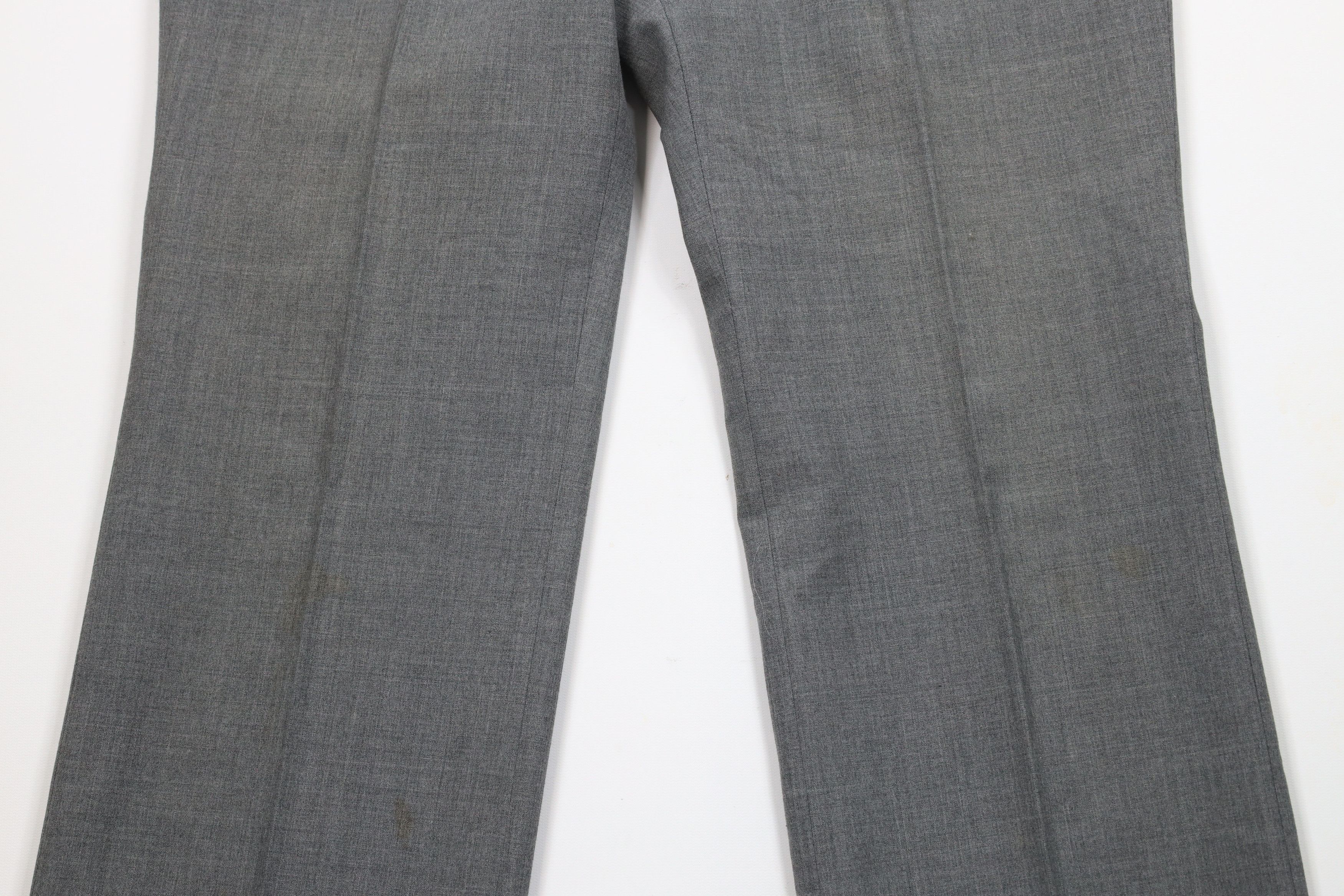 Vintage Vintage 70s Streetwear Wool Flared Wide Leg Chino Pants Size US 32 / EU 48 - 3 Thumbnail