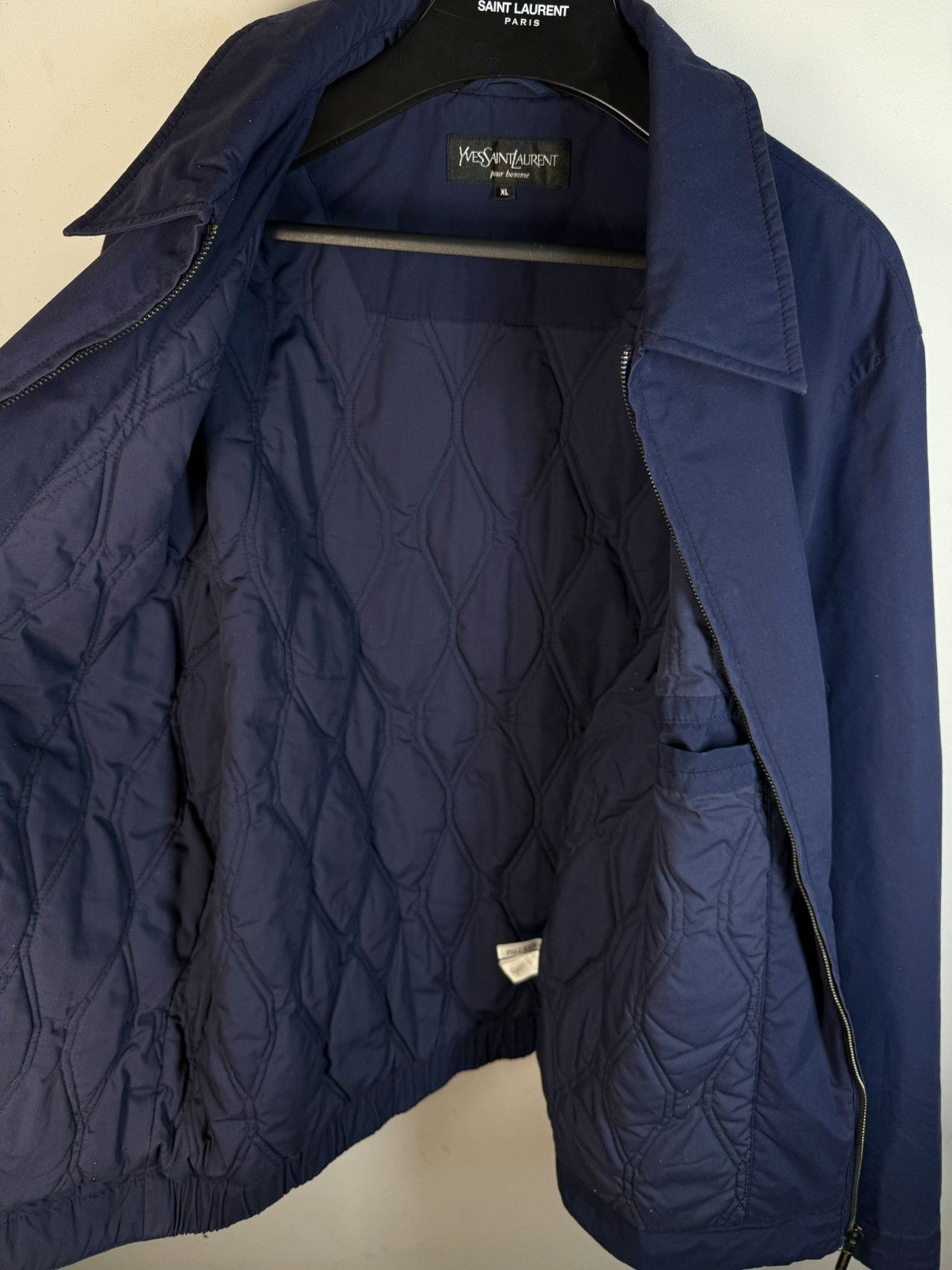 Yves Saint Laurent Warm YSL Jacket Quilted YSL Bomber Size US XL / EU 56 / 4 - 8 Thumbnail