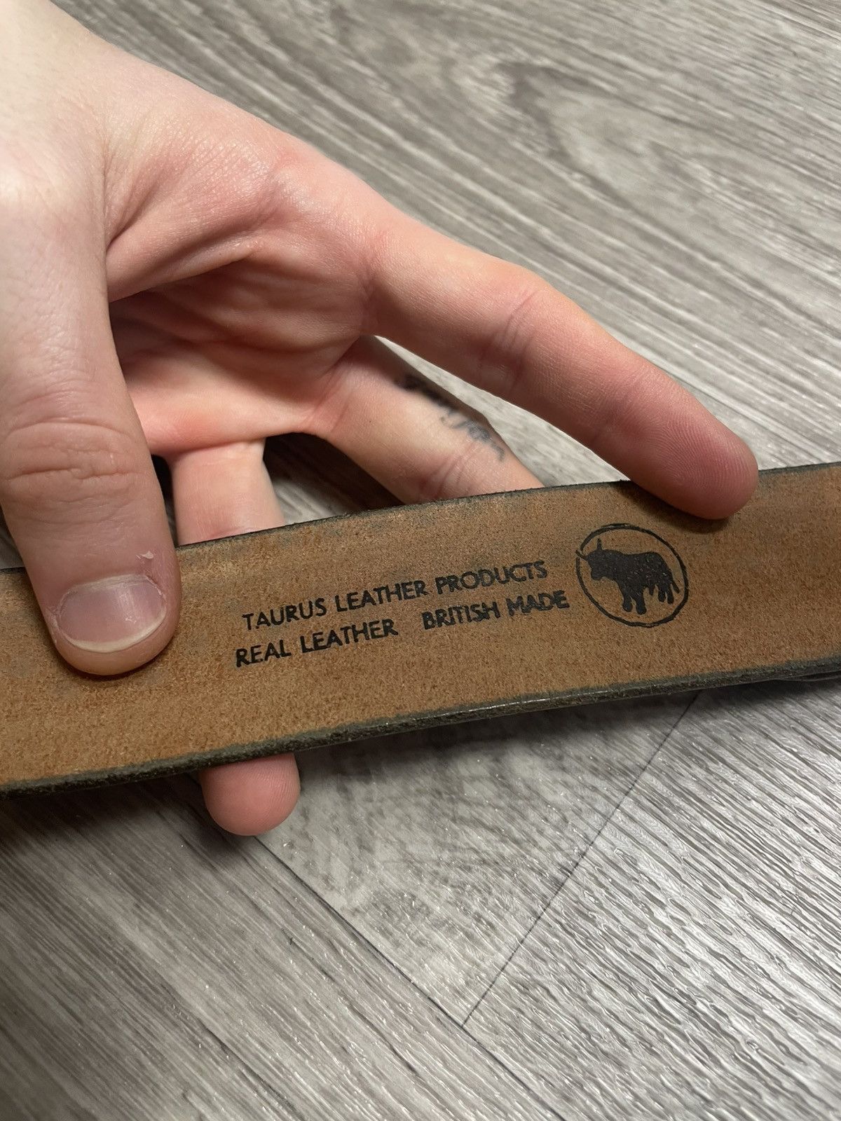 Genuine Leather Vintage Western Style Taurus Real Leather Brown Belt Size ONE SIZE - 14 Thumbnail