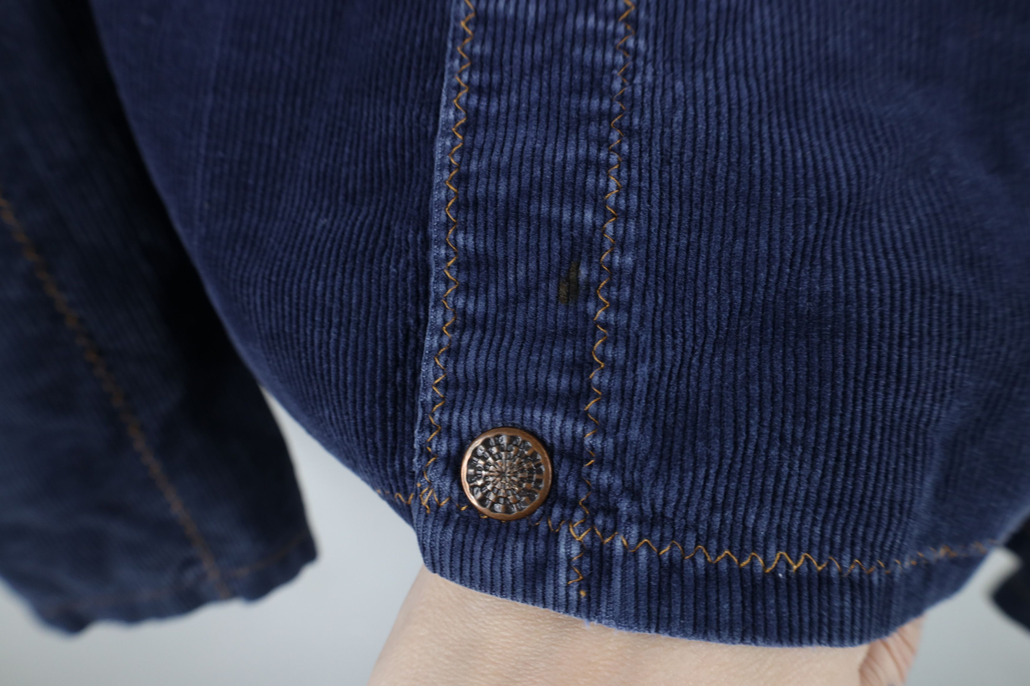 Vintage Vintage 60s 70s Streetwear Corduroy Trucker Jacket Blue USA Size M / US 6-8 / IT 42-44 - 5 Thumbnail