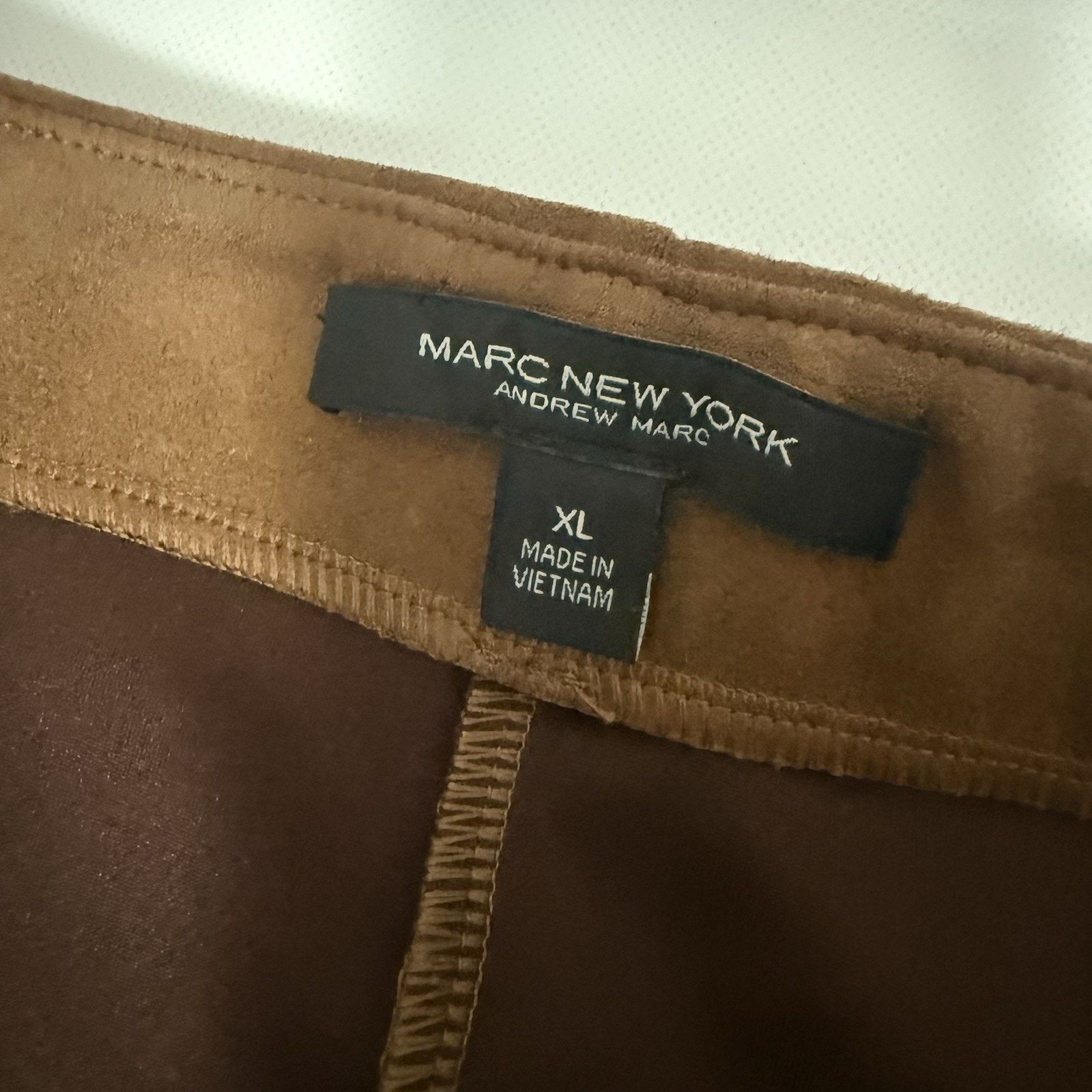 Other Marc New York Faux Leather Suede Skirt Butterscotch Size 37" - 3 Thumbnail