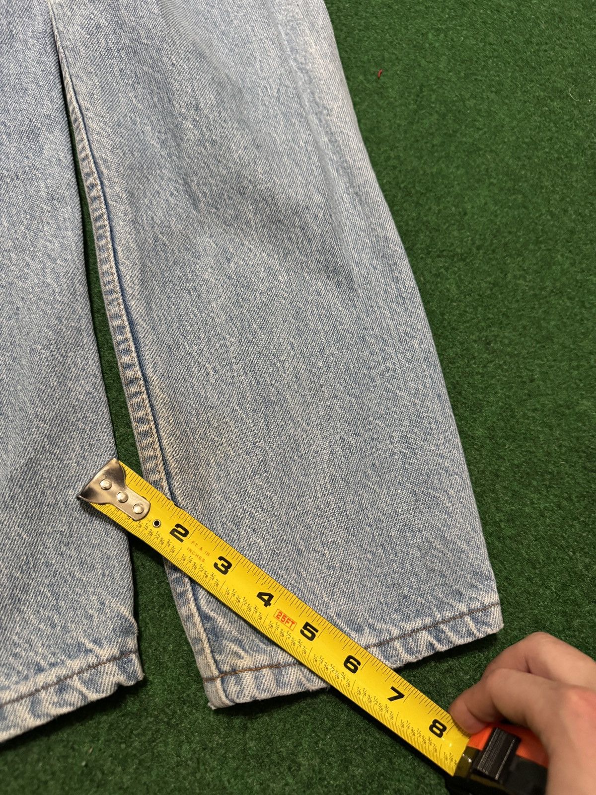 Levi's Vintage Clothing × Vintage Vintage 90s Levi’s 550 Orange Tab Grunge Light Wash Jeans Size US 29 - 12 Thumbnail