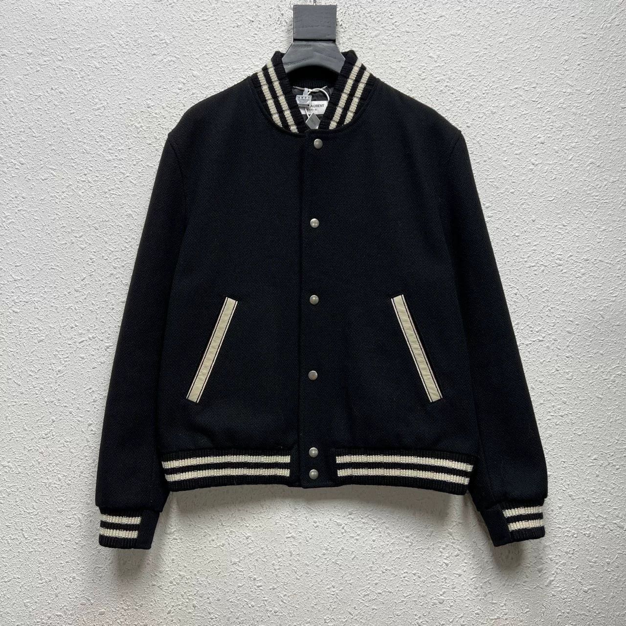 Saint Laurent Paris Saint Laurent YSL Black Baseball Jacket Size US L / EU 52-54 / 3 - 1 Thumbnail