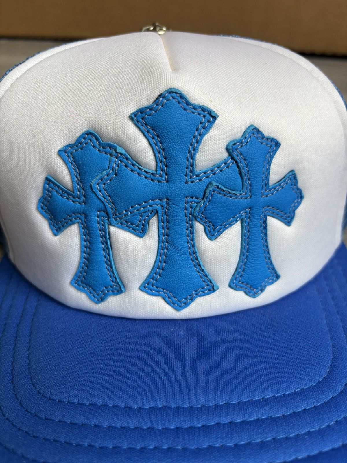 Chrome Hearts Chrome Hearts Blue Triple Cross Cemetery Hat Size ONE SIZE - 3 Thumbnail