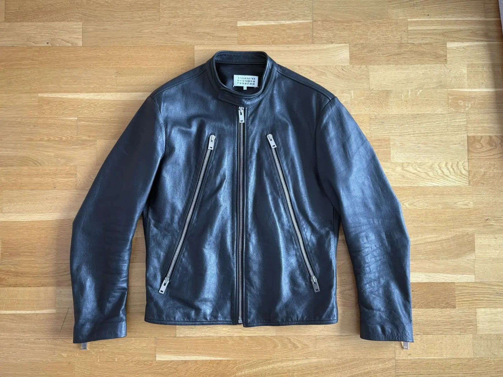 ジャケット・アウター 2019aw Maison Margiela Leather Hoodie Maison Margiela 5 Zip Leather Jacket hoodie black | Grailed