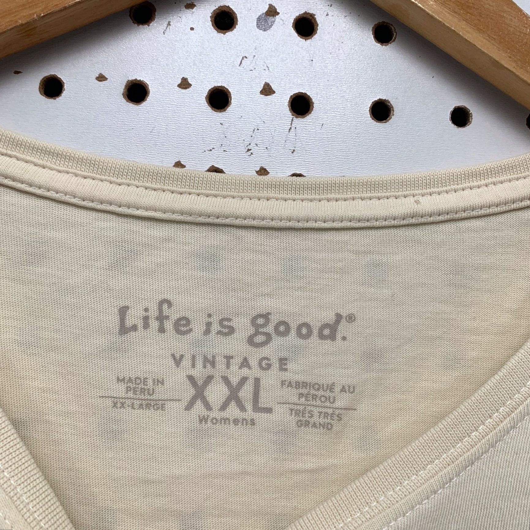 Life is Good Life is Good Gardner Shirt Womens 2XL Beige Vintage Home Grown Plants Vegetable Size XXL / US 16-18 / IT 52-54 - 4 Thumbnail