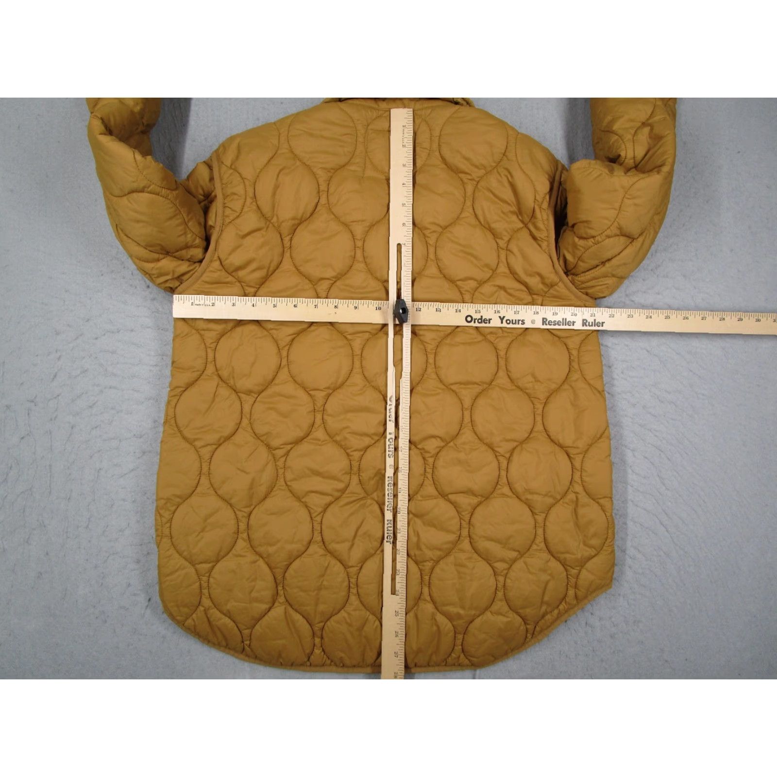 Vintage Dylan Quilted Jacket Womens Small Tan Nylon Snap Front Shirt Jacket Shacket Size S / US 4 / IT 40 - 6 Thumbnail