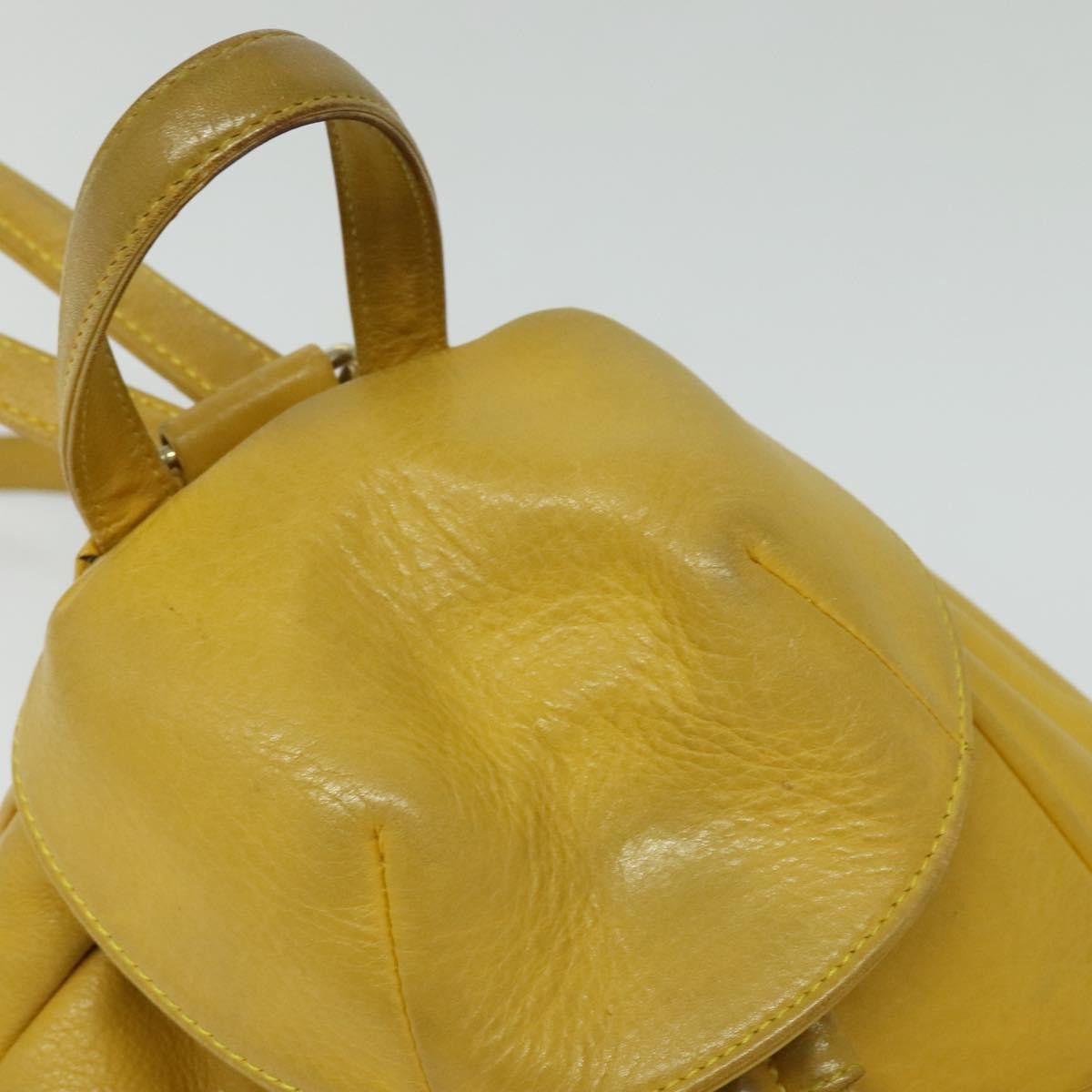 Dior DIOR Backpack Leather Gold Yellow Size ONE SIZE - 6 Thumbnail