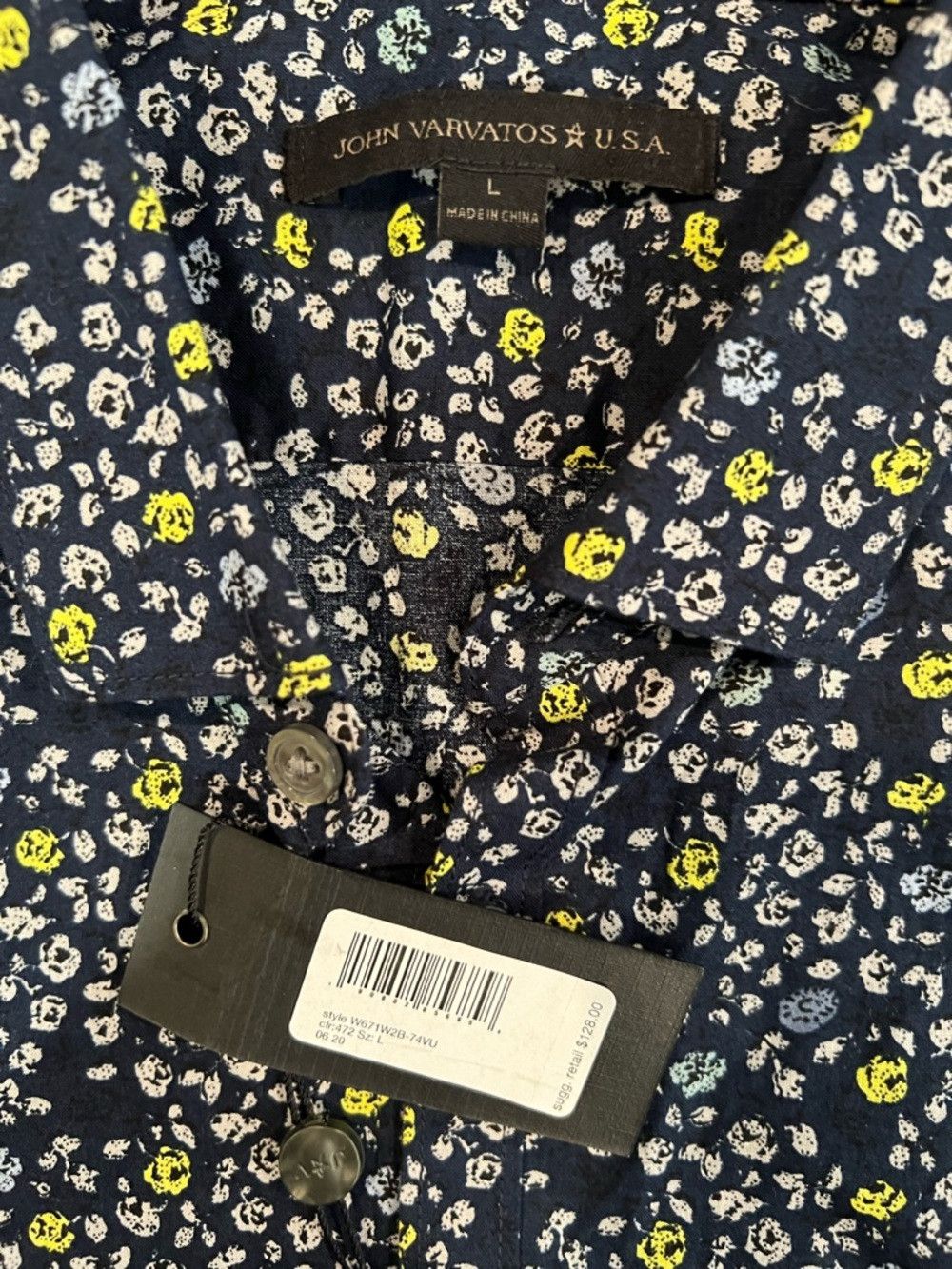 John Varvatos John Varvatos USA Floral Button Up Shirt NWT Size L Cotton Size US L / EU 52-54 / 3 - 4 Thumbnail