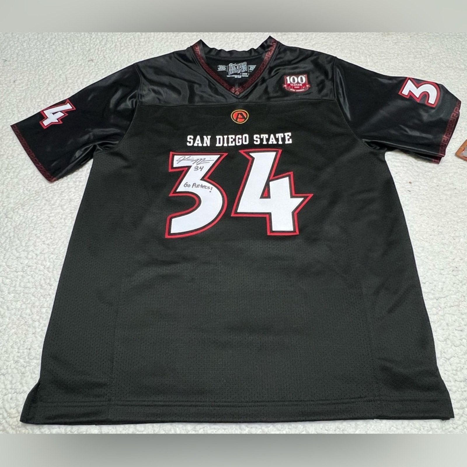 NCAA Kirk Morrison Signed SDSU Aztecs Jersey Bookstore $200 Size US L / EU 52-54 / 3 - 1 Thumbnail