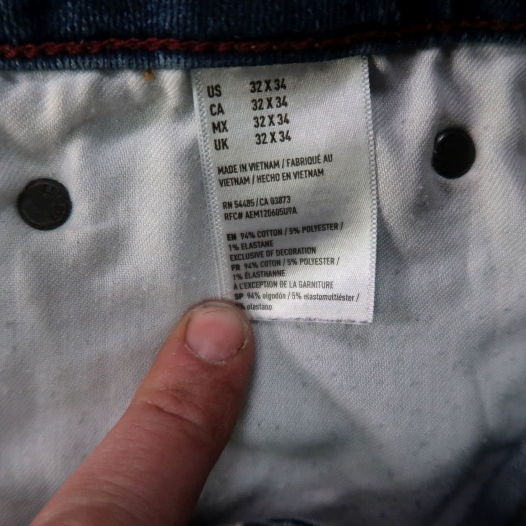 American Eagle Outfitters American Eagle Outfitters Jeans Men 32x34 Slim Straight Denim Button Fly 5-Pocket Zipper Size US 32 / EU 48 - 7 Thumbnail