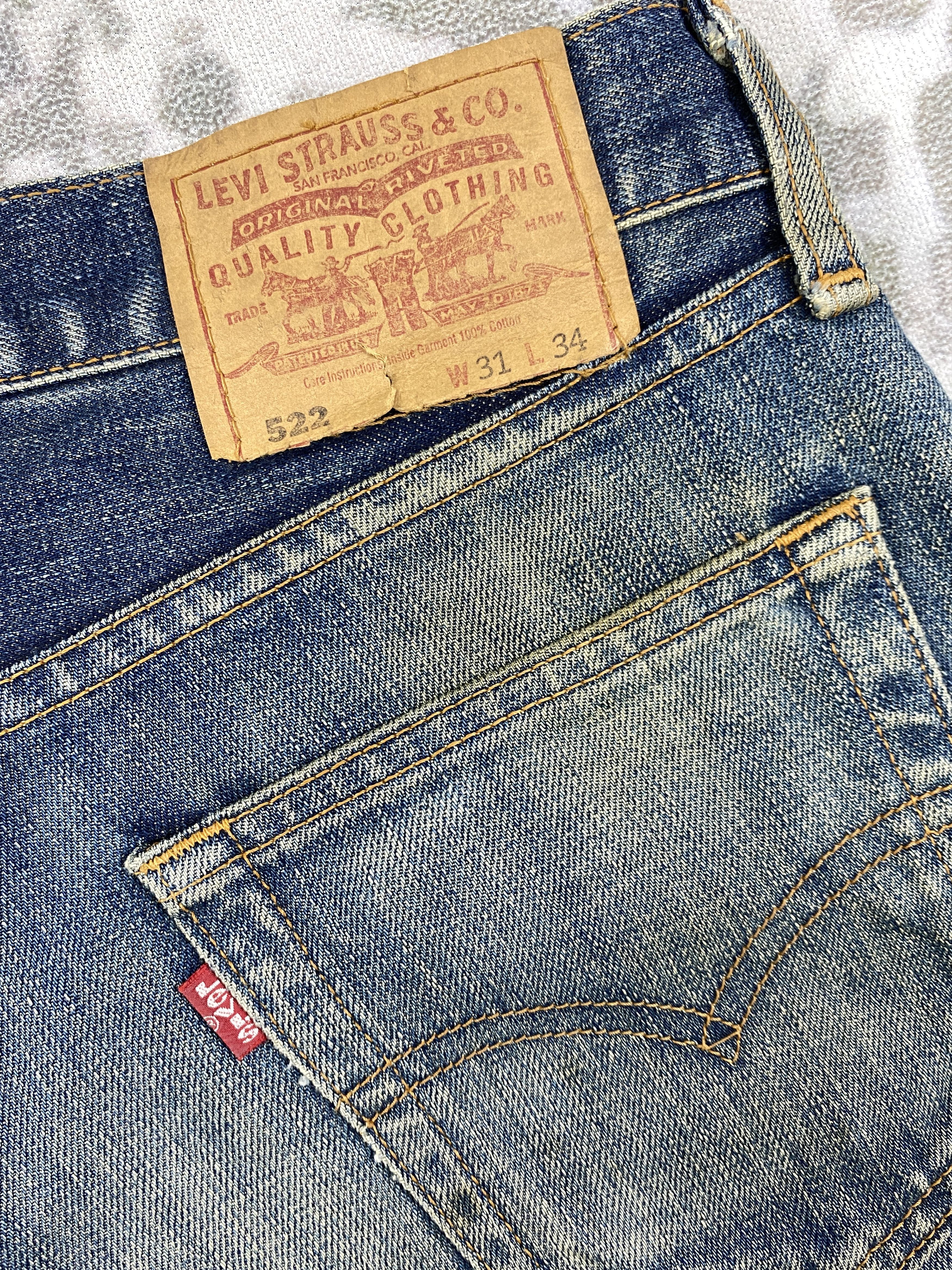 Levi's Earth Tone Vintage Levi's 522 Jeans 32x35.5 Denim -JN2036 Size US 32 / EU 48 - 11 Thumbnail